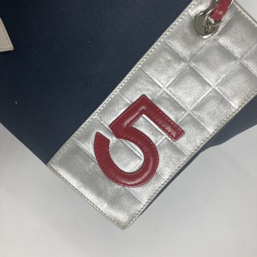 CHANEL Shoulder Bag canvas Navy Shoulder CC COCO Mark NO5