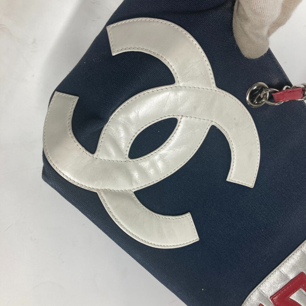 CHANEL Shoulder Bag canvas Navy Shoulder CC COCO Mark NO5