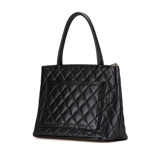Black Chanel Caviar Medallion Tote