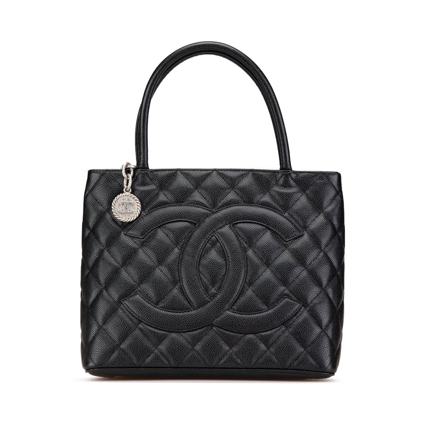 Black Chanel Caviar Medallion Tote