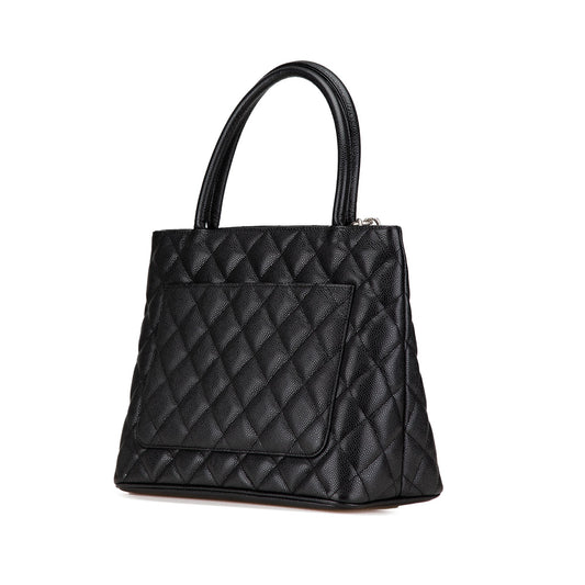 Black Chanel Caviar Medallion Tote