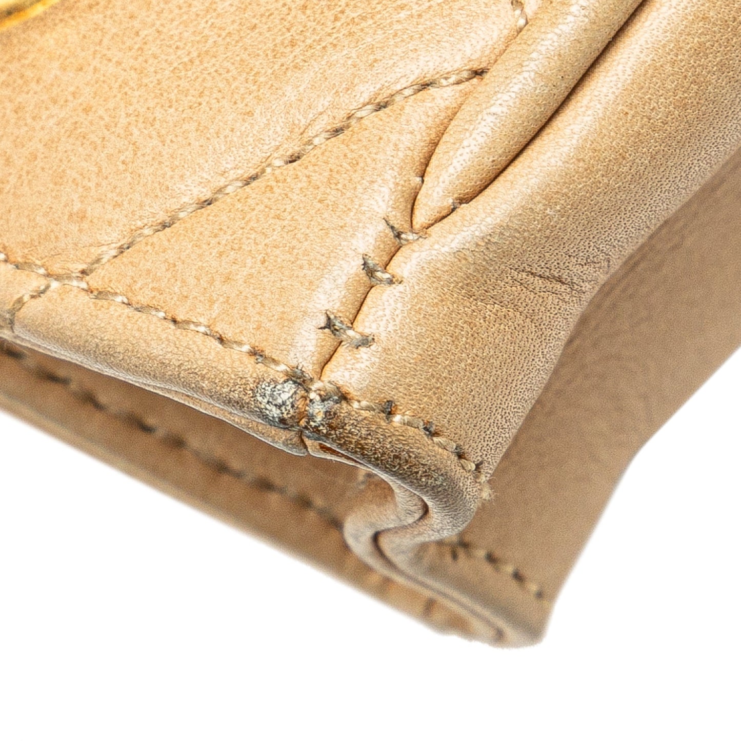 Tan Chanel Quilted Lambskin Shoulder Bag