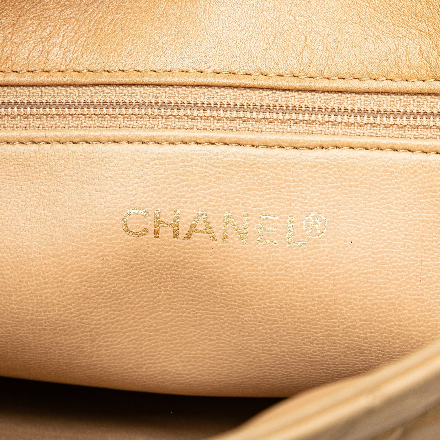 Tan Chanel Quilted Lambskin Shoulder Bag