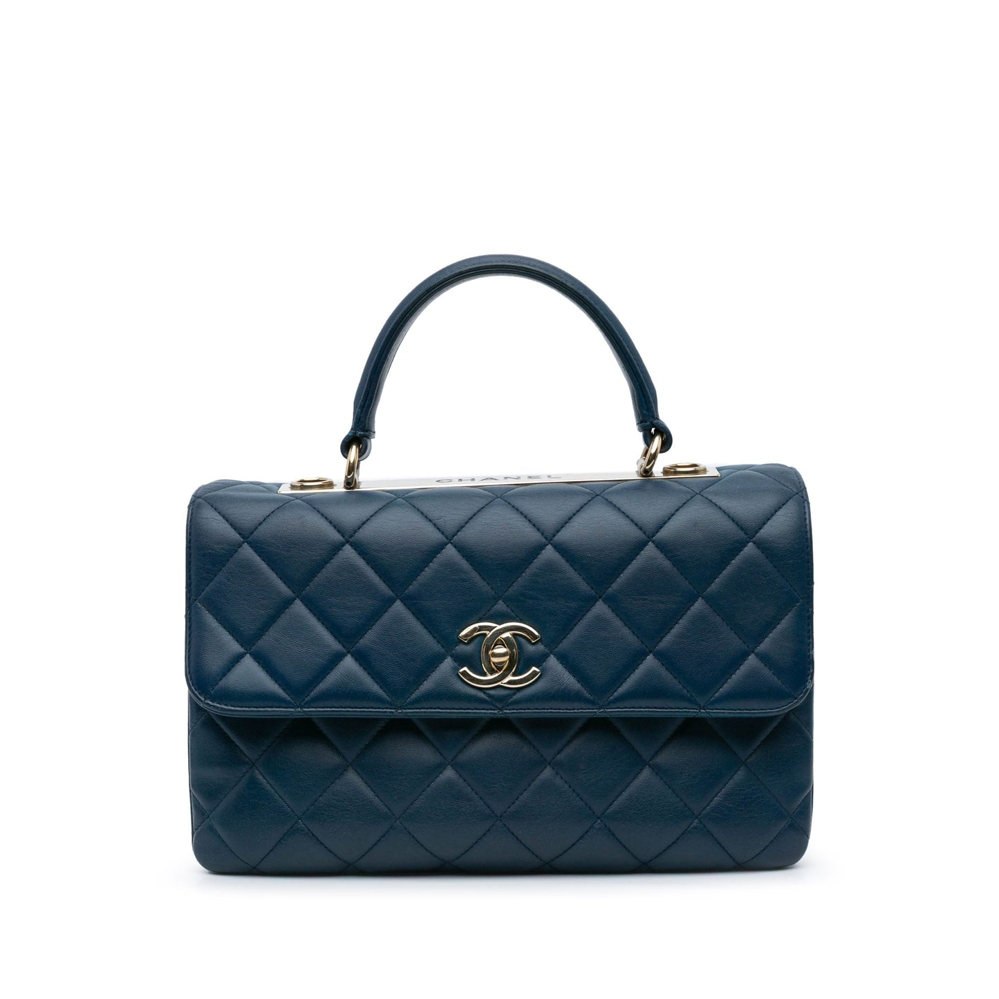 Blue Chanel Medium Lambskin Trendy CC Flap Satchel