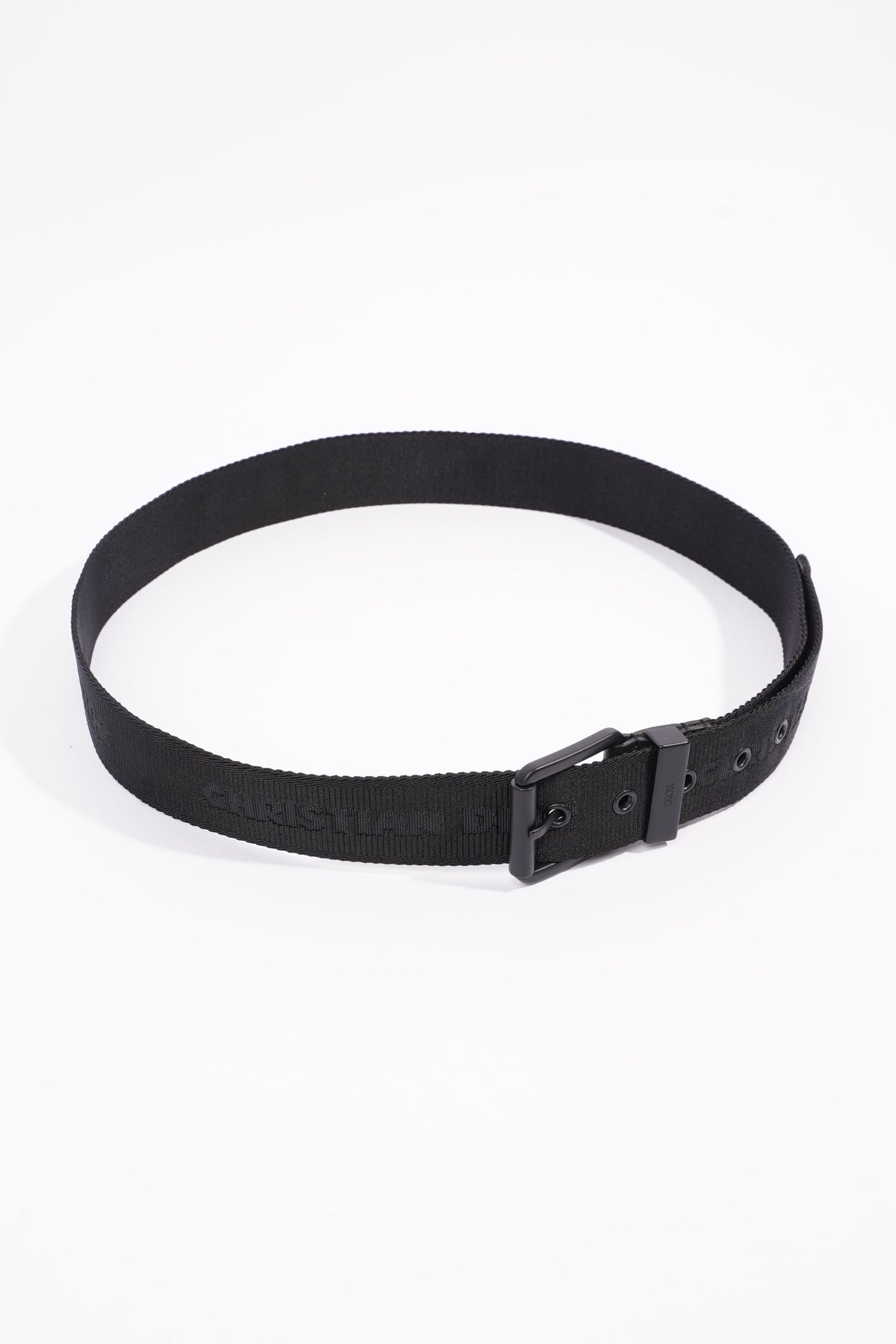 Christian Dior Canvas Belt Black Canvas 104cm