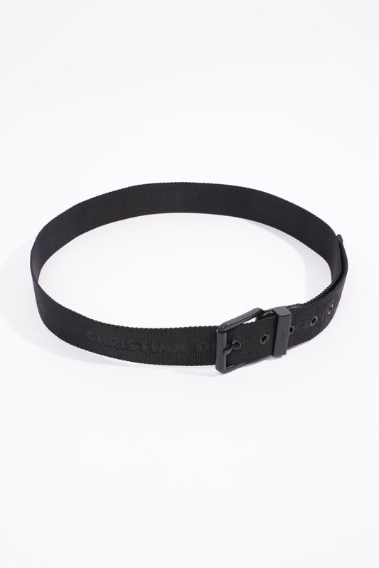 Christian Dior Canvas Belt Black Canvas 104cm