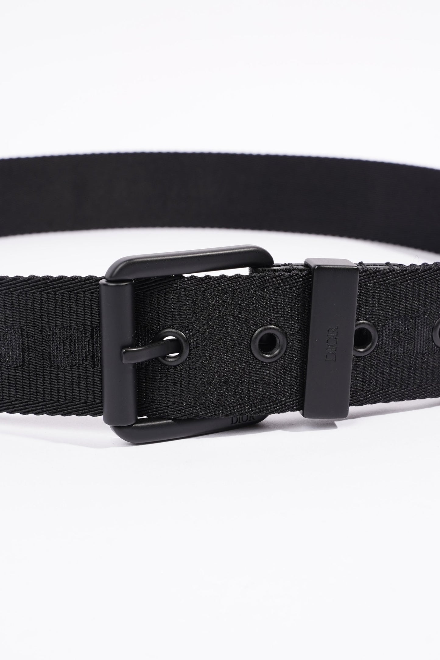 Christian Dior Canvas Belt Black Canvas 104cm