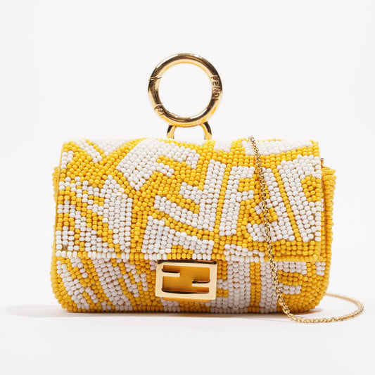 Fendi Vertigo Bag Yellow / White Nano