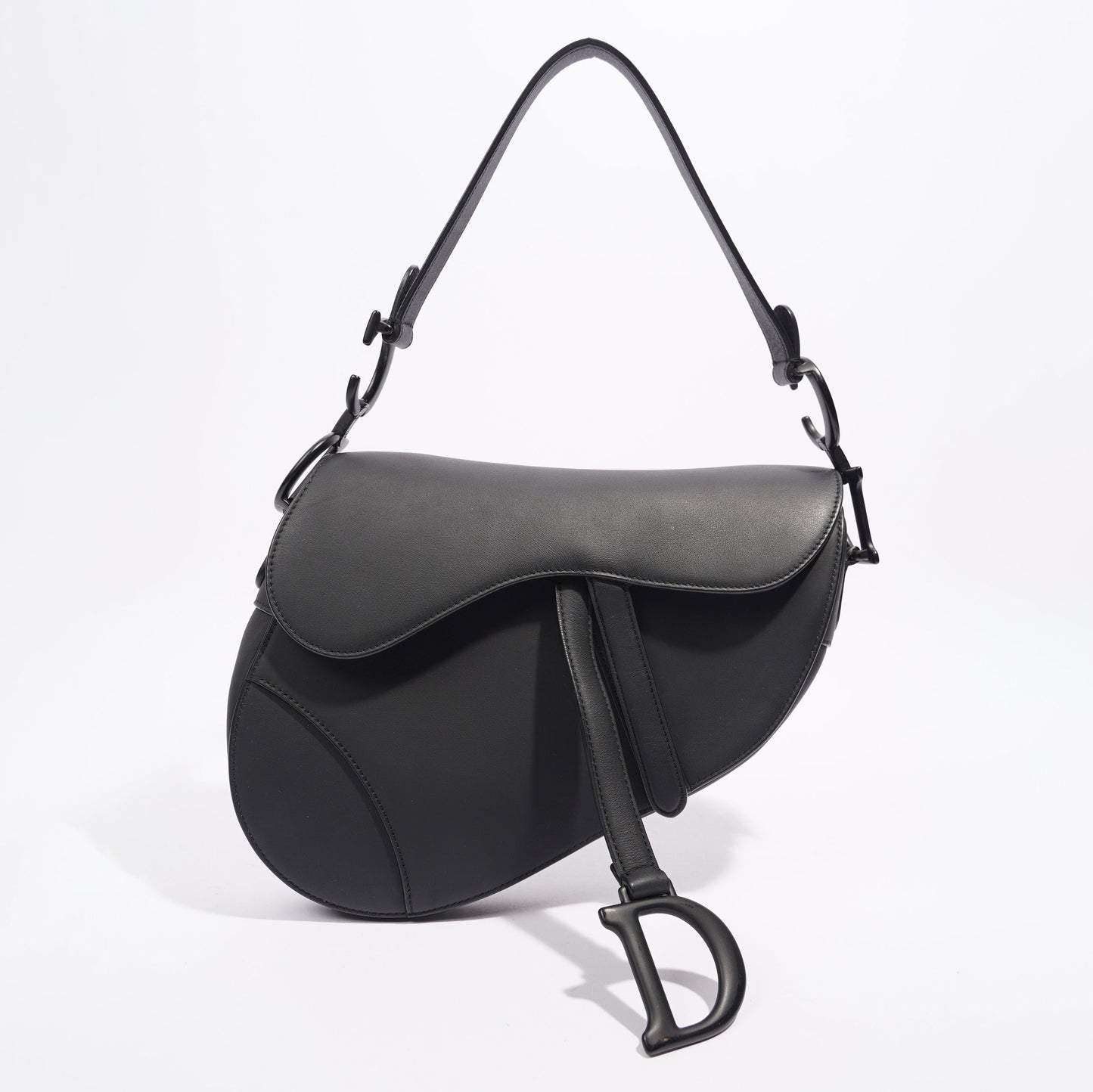 Christian Dior Ultra Matte Saddle Black Leather