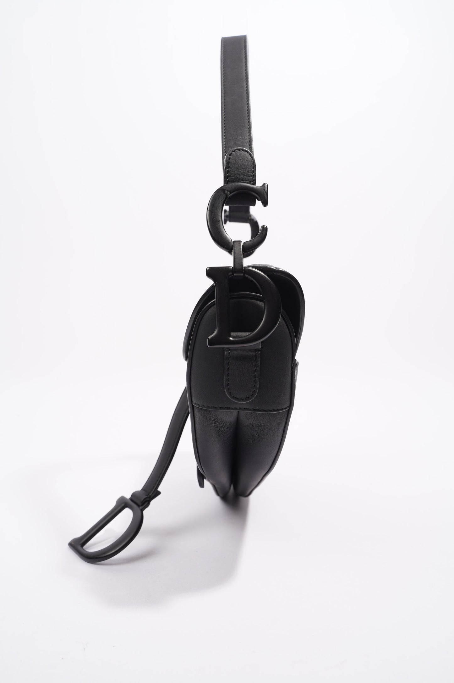 Christian Dior Ultra Matte Saddle Black Leather