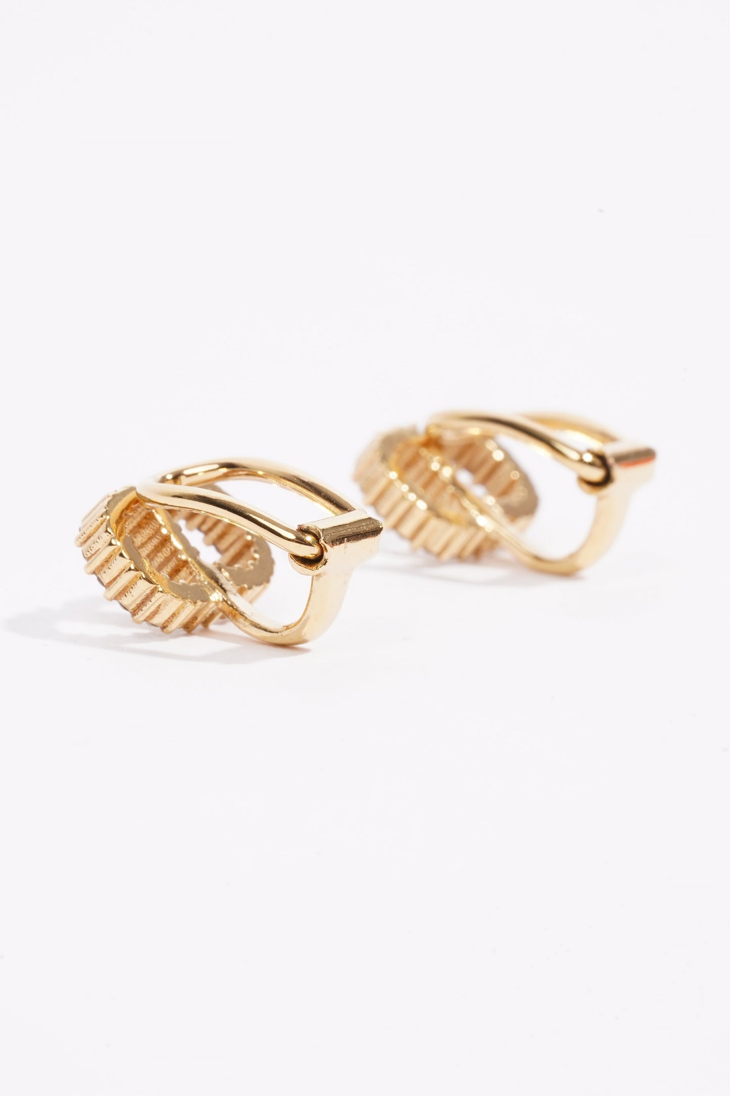 Christian Dior Clair D Lune Clip On Earrings White Crystal Gold Plated