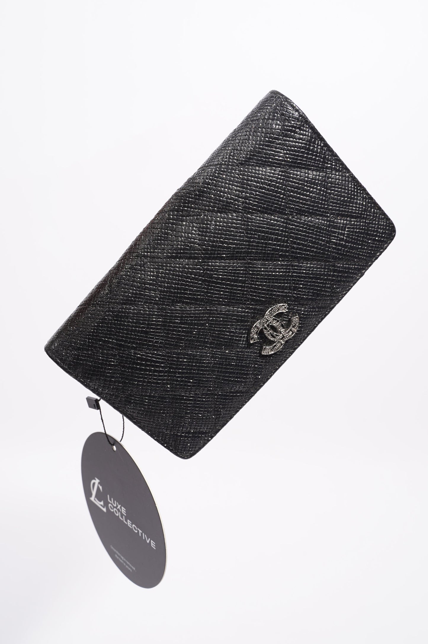 Chanel Bifold Wallet Black Leather