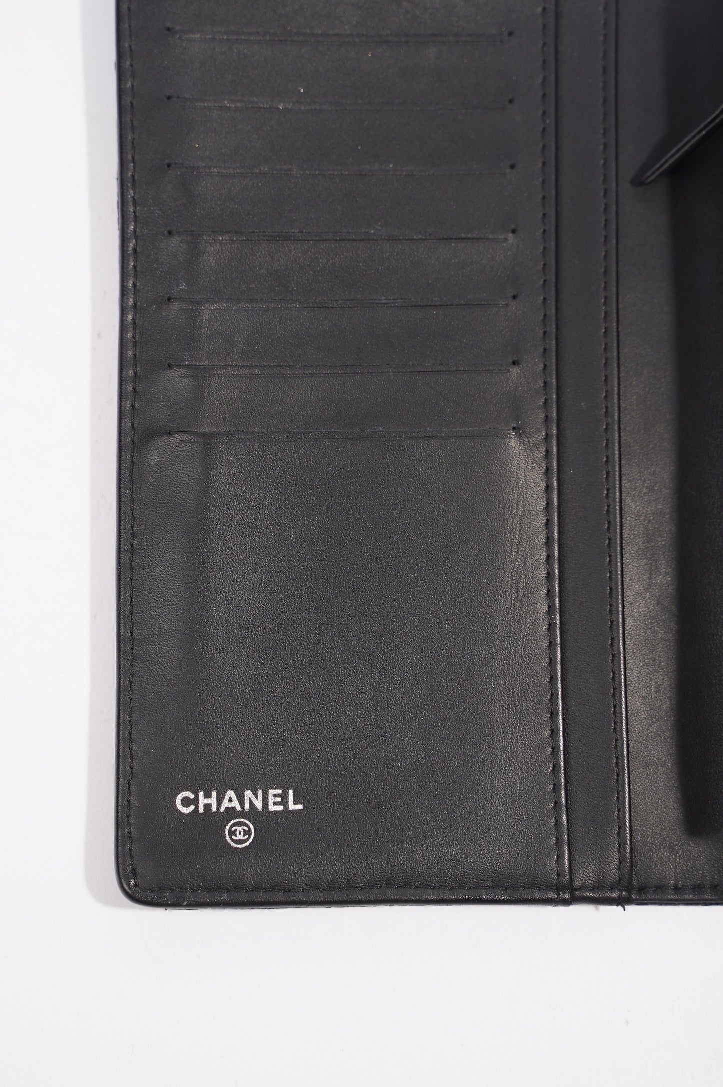 Chanel Bifold Wallet Black Leather