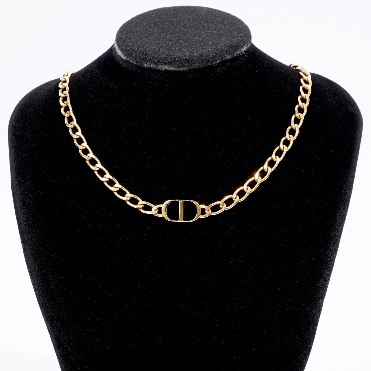 Christian Dior Petite CD Chocker Gold Gold Plated OS