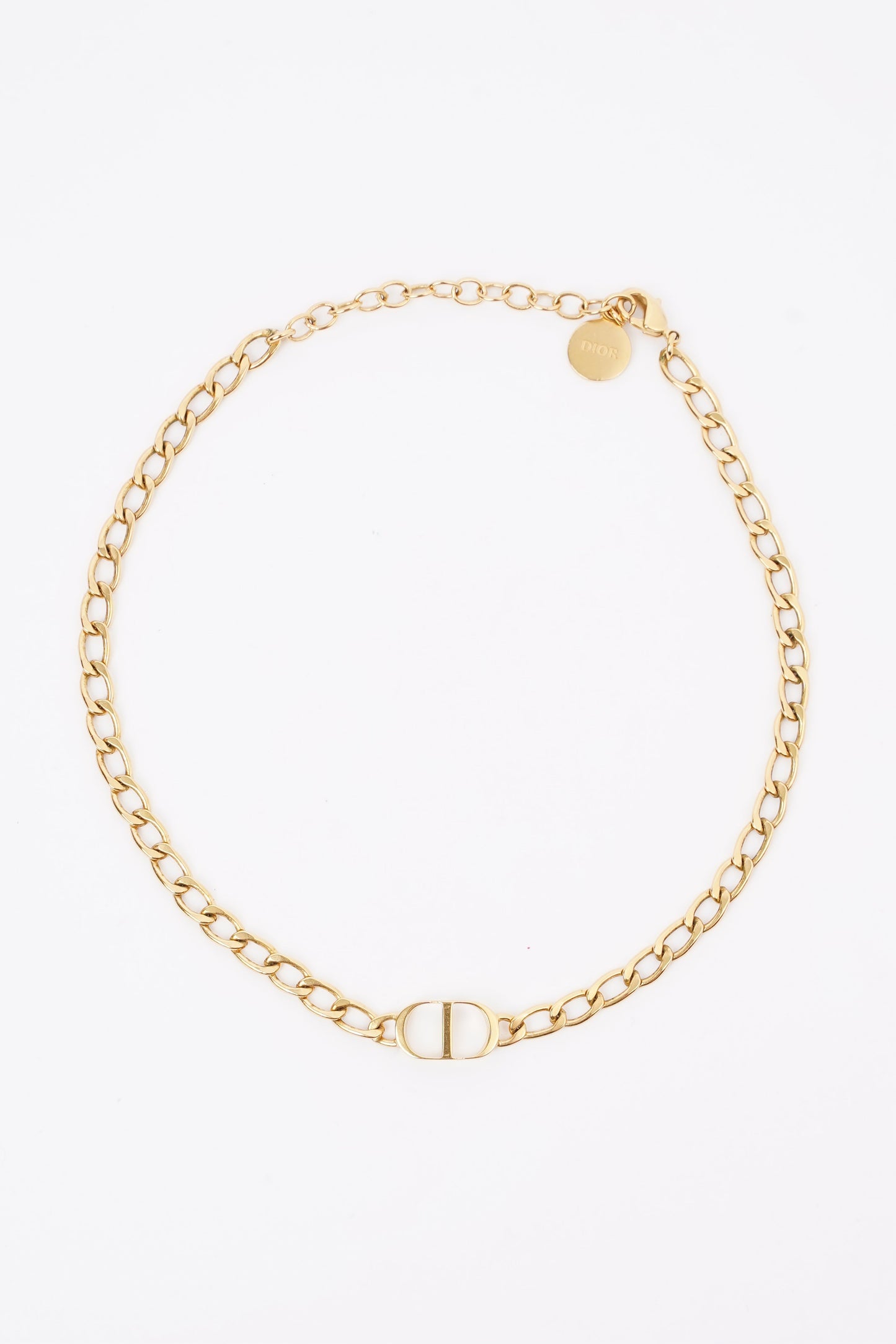 Christian Dior Petite CD Chocker Gold Gold Plated OS