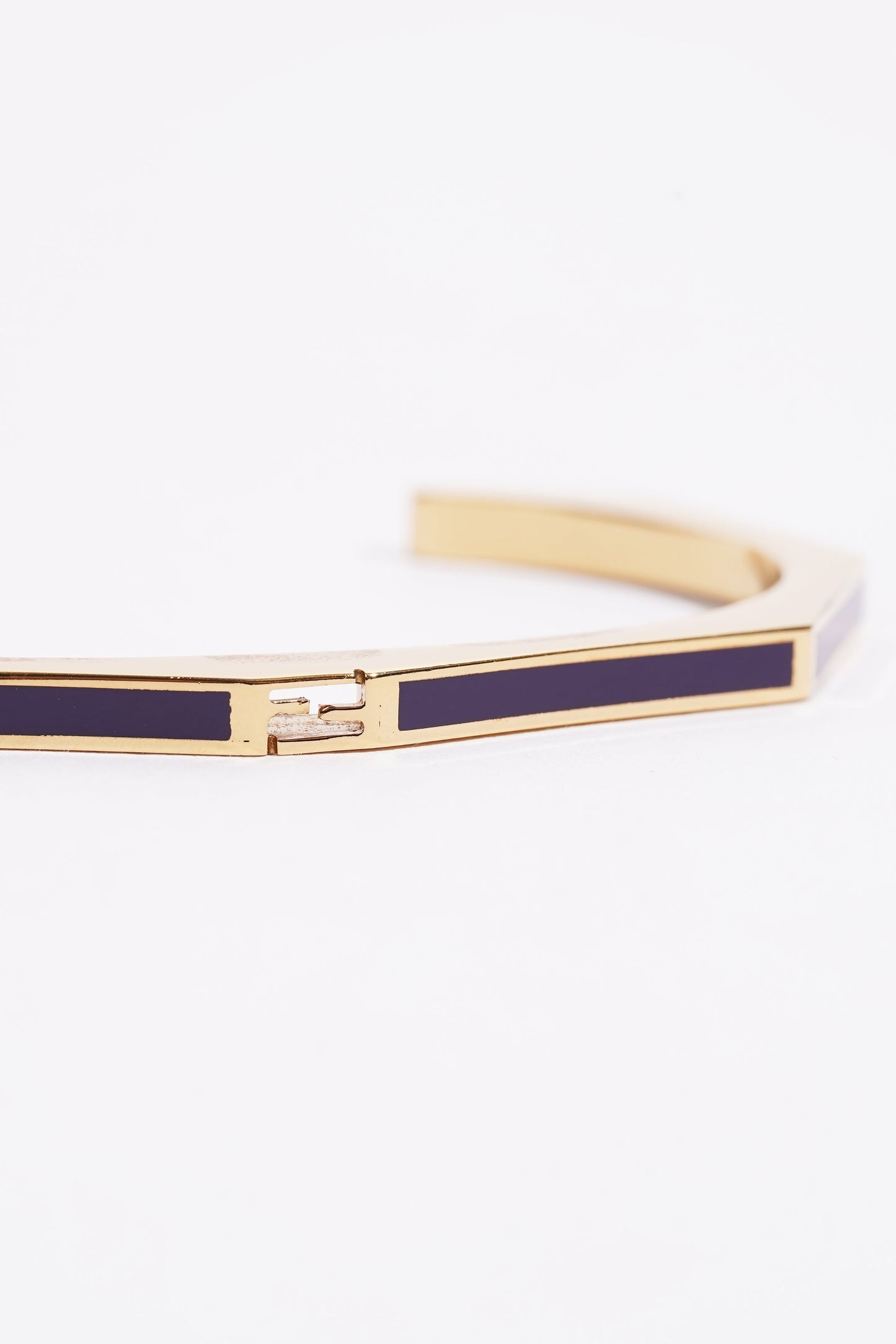 Fendi Baguette Bangle Gold Base Metal Large