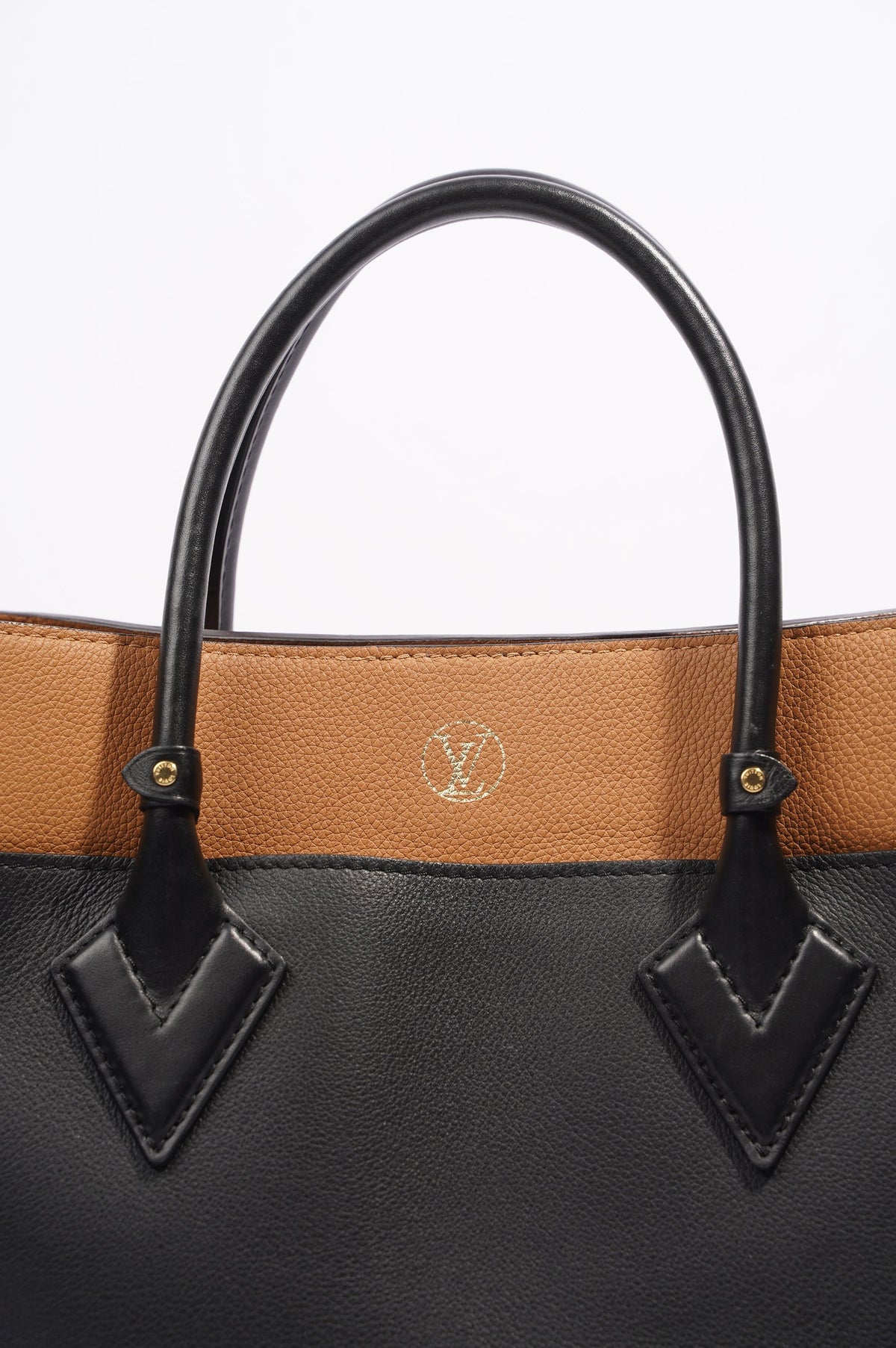 Louis Vuitton On My Side Black / Tan / Monogram Leather OS