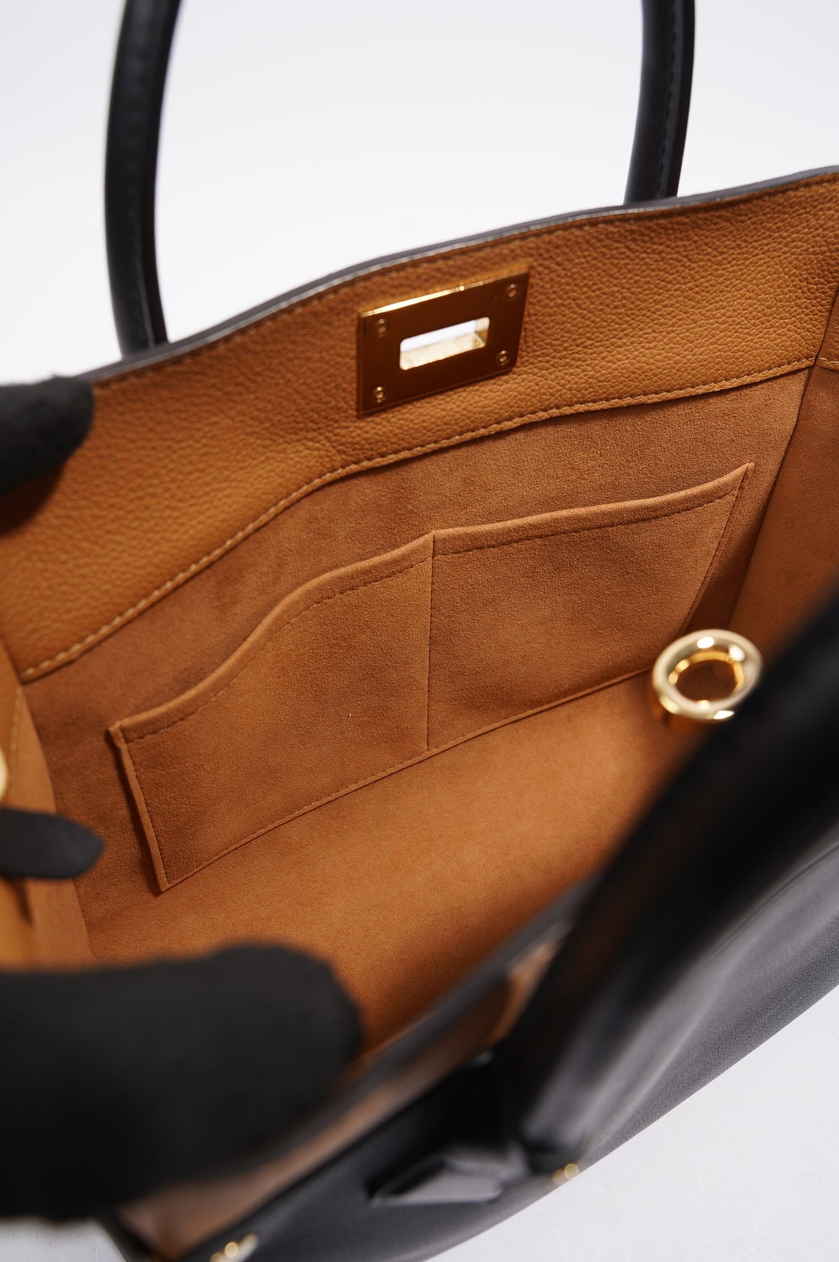 Louis Vuitton On My Side Black / Tan / Monogram Leather OS