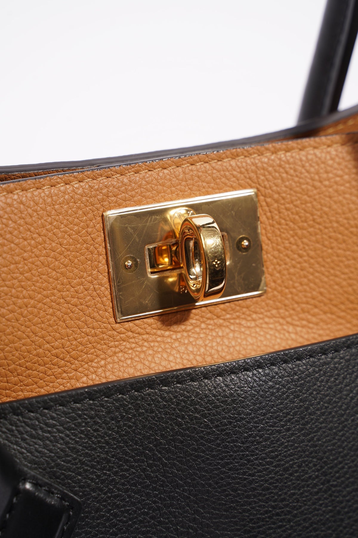 Louis Vuitton On My Side Black / Tan / Monogram Leather OS