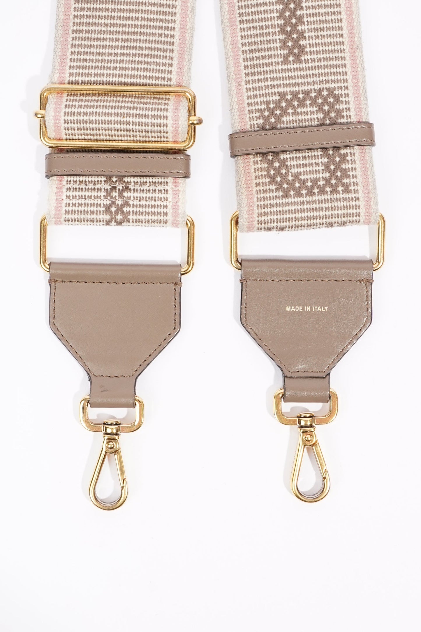 Fendi Canvas Strap Grey / Pink / White Canvas