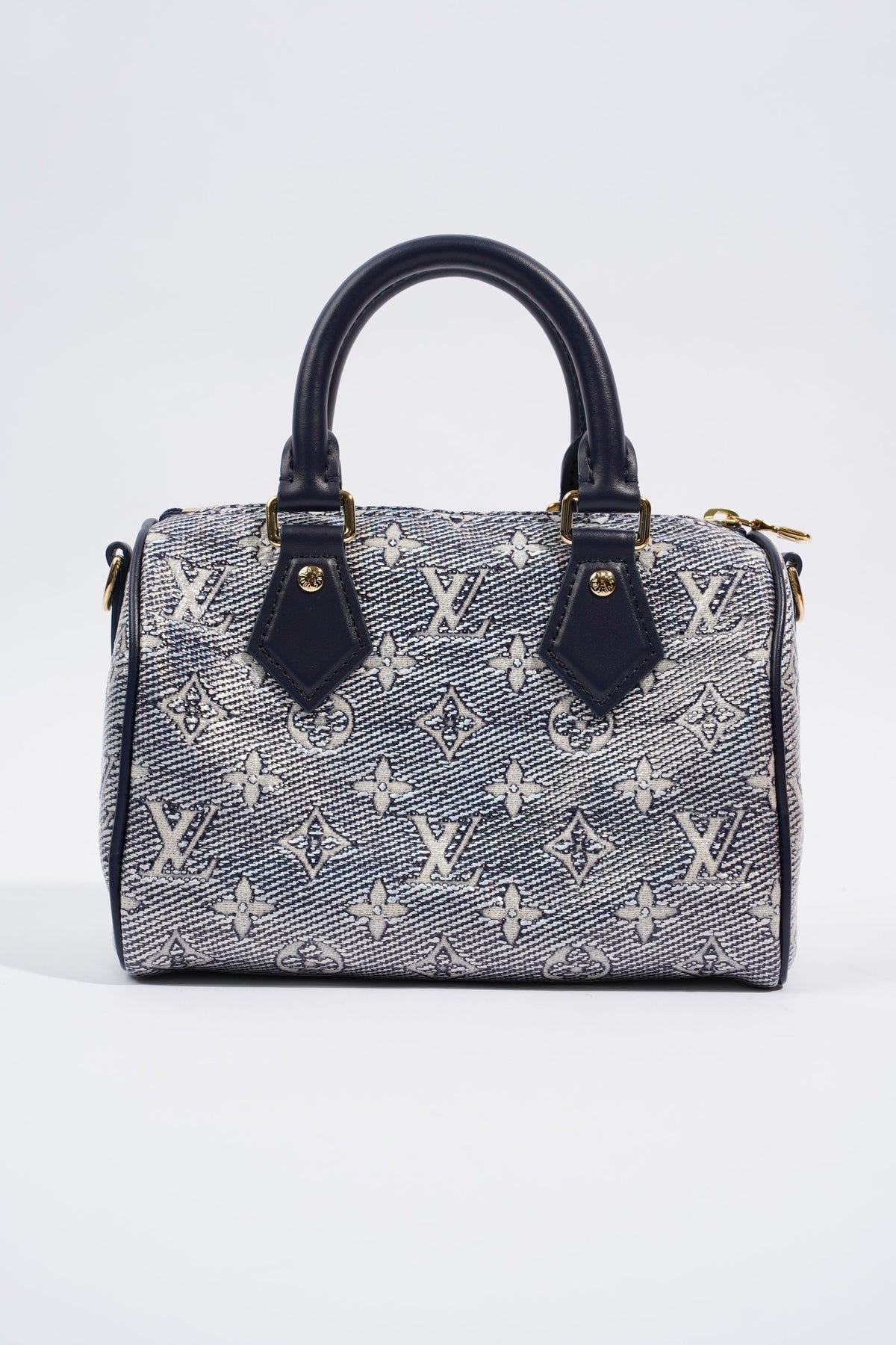 Louis Vuitton Speedy Bandouliere Blue Monoglam Canvas 20