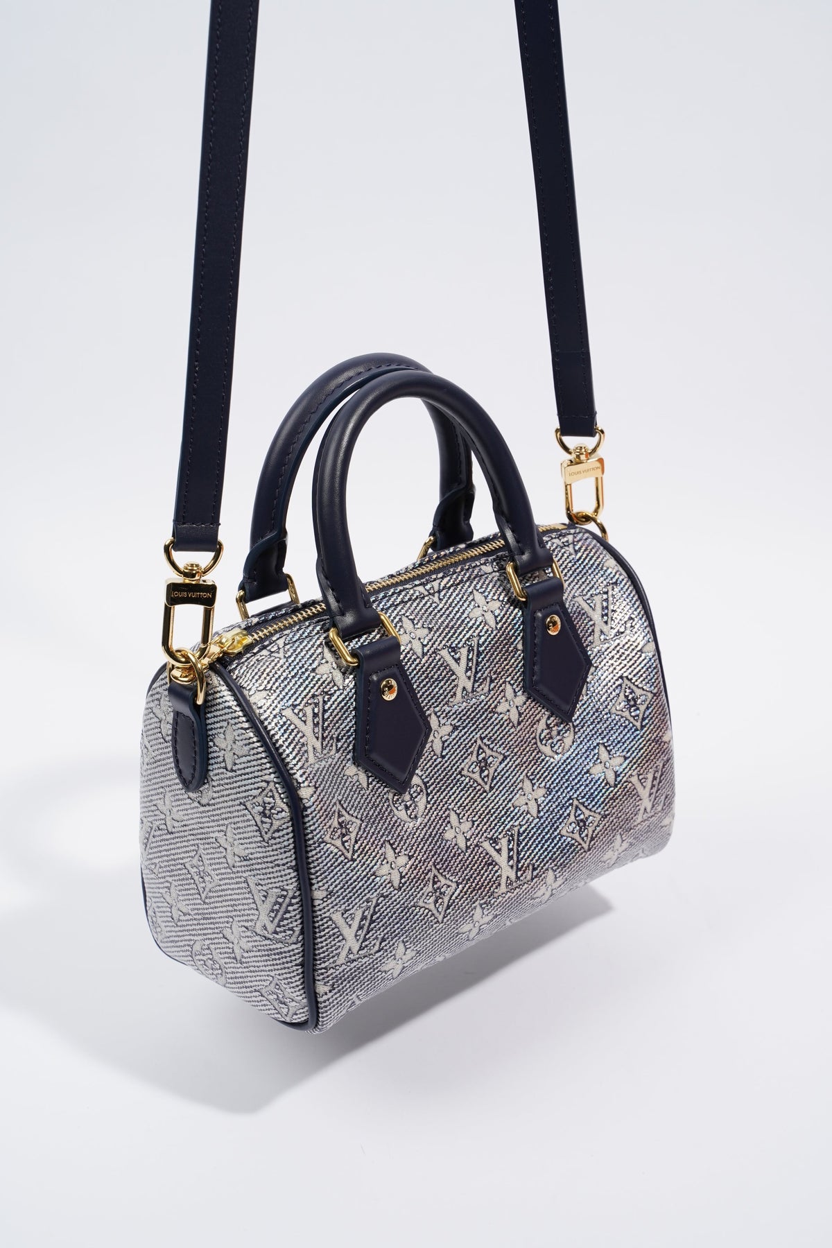 Louis Vuitton Speedy Bandouliere Blue Monoglam Canvas 20