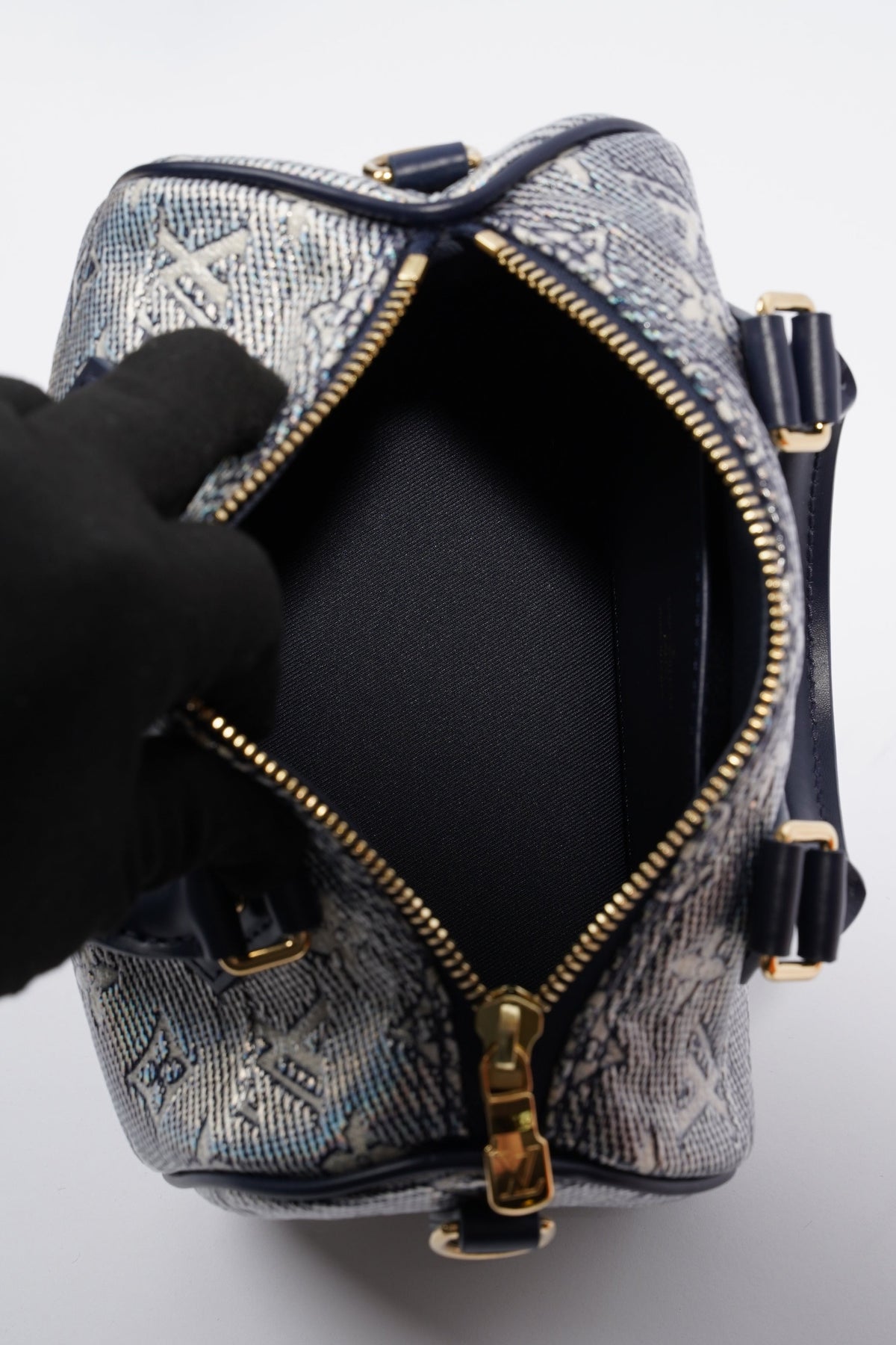 Louis Vuitton Speedy Bandouliere Blue Monoglam Canvas 20