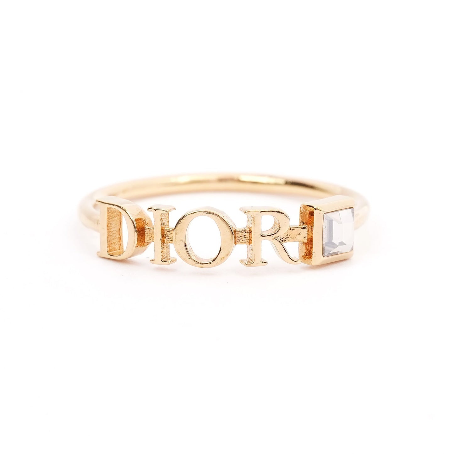 Christian Dior Dior Letters Ring Gold Base Metal P