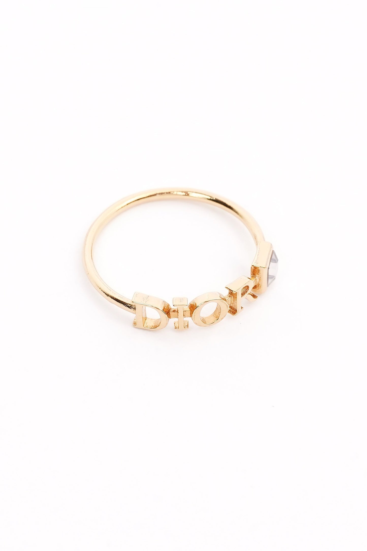 Christian Dior Dior Letters Ring Gold Base Metal P