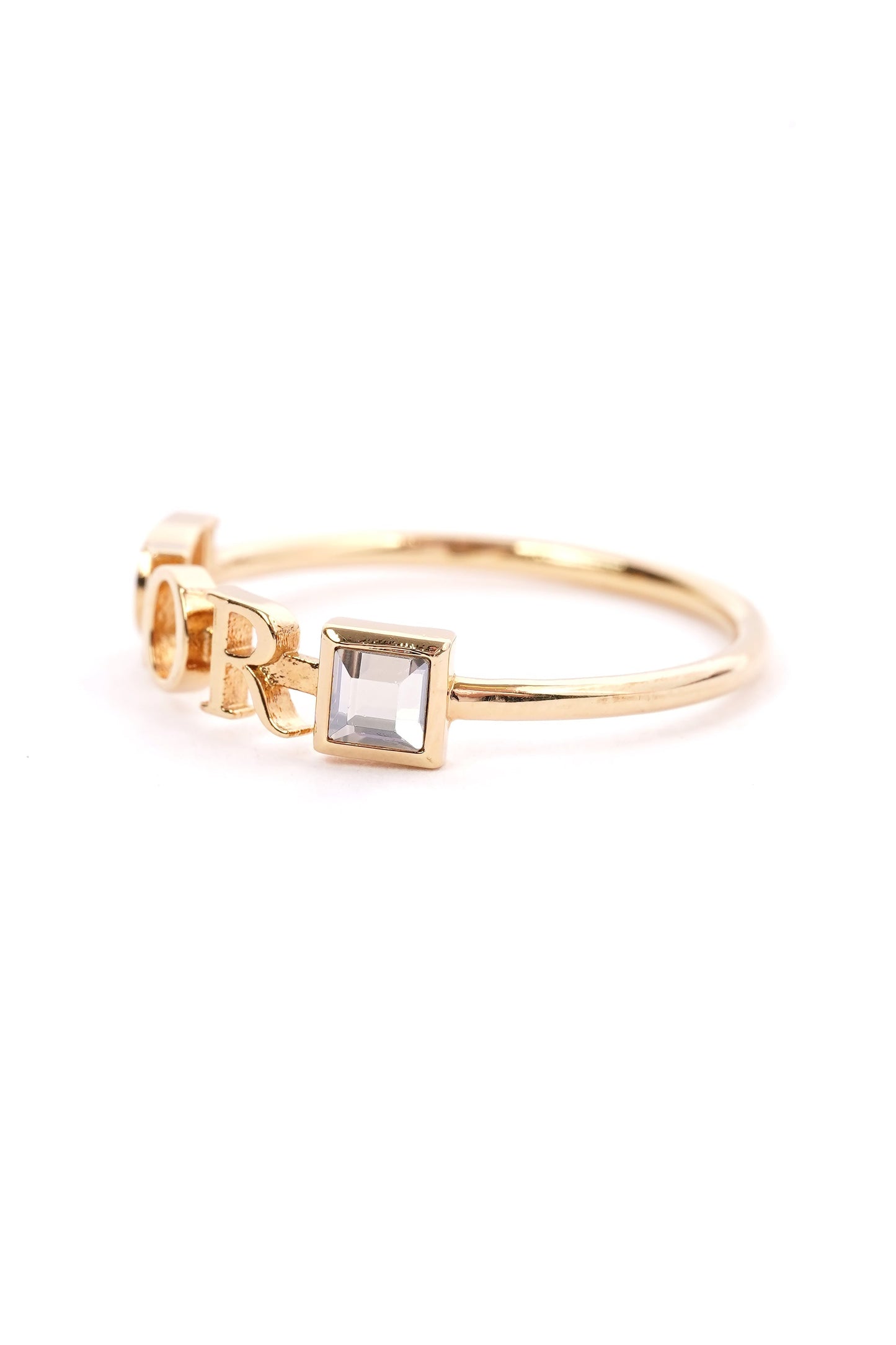 Christian Dior Dior Letters Ring Gold Base Metal P