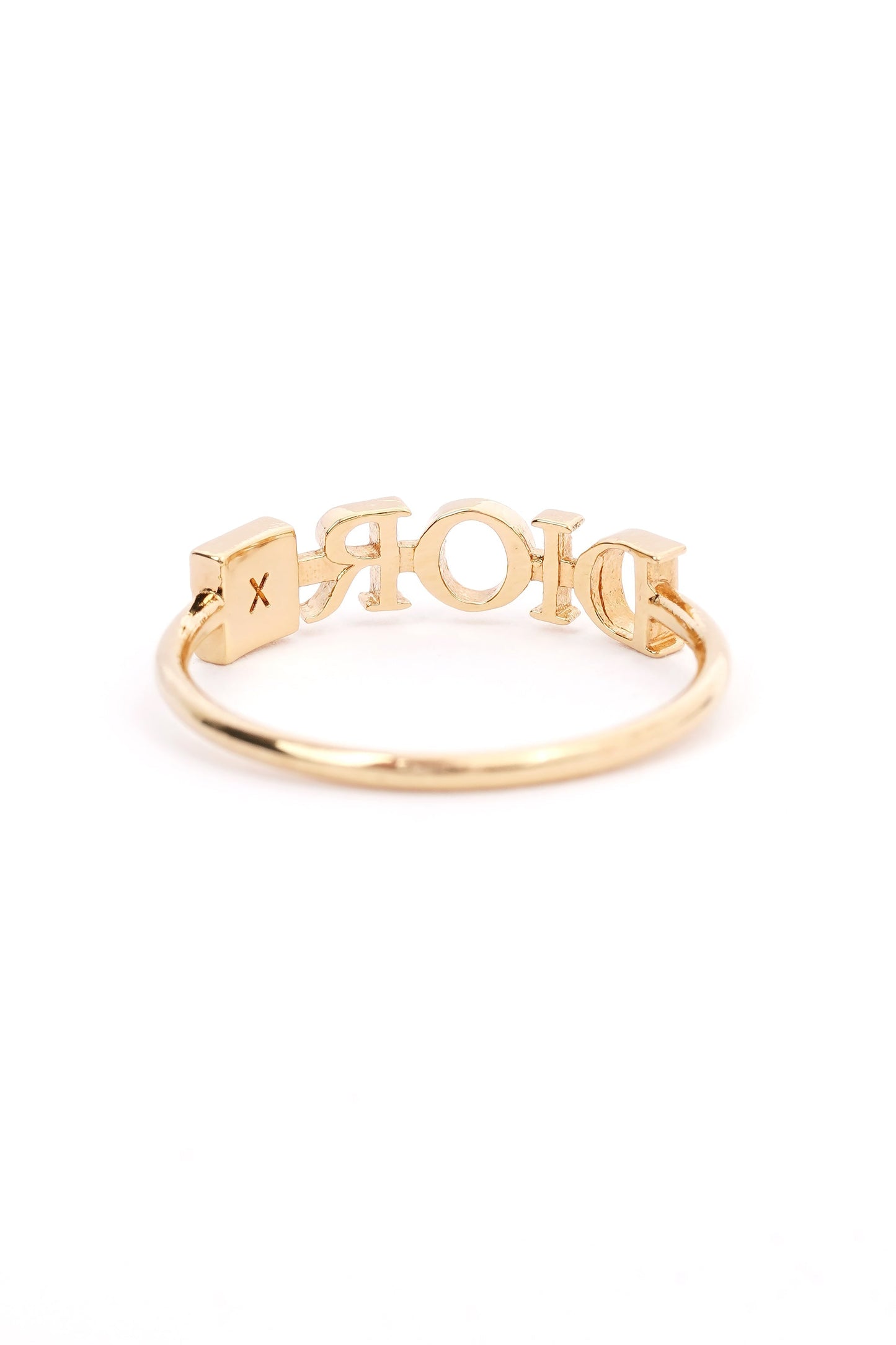 Christian Dior Dior Letters Ring Gold Base Metal P