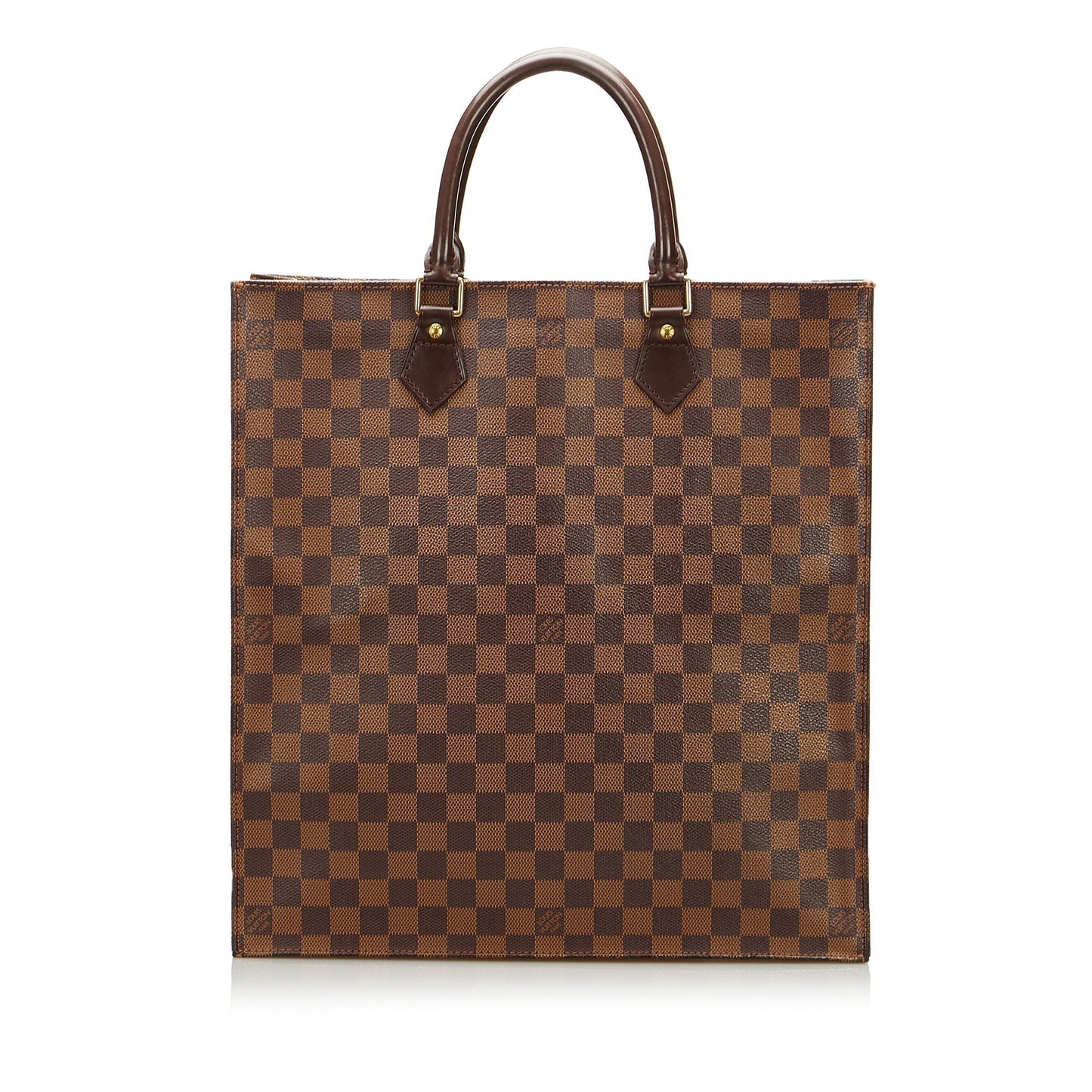 Brown Louis Vuitton Damier Ebene Sac Plat Tote Bag