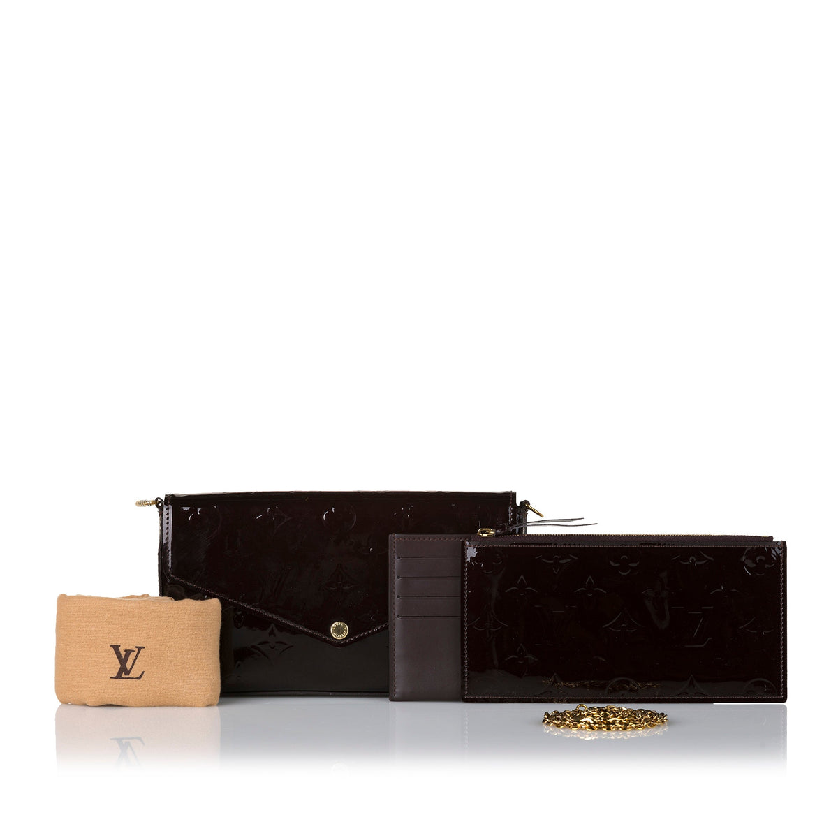 Louis Vuitton Pochette Felicie Black Monogram Vernis