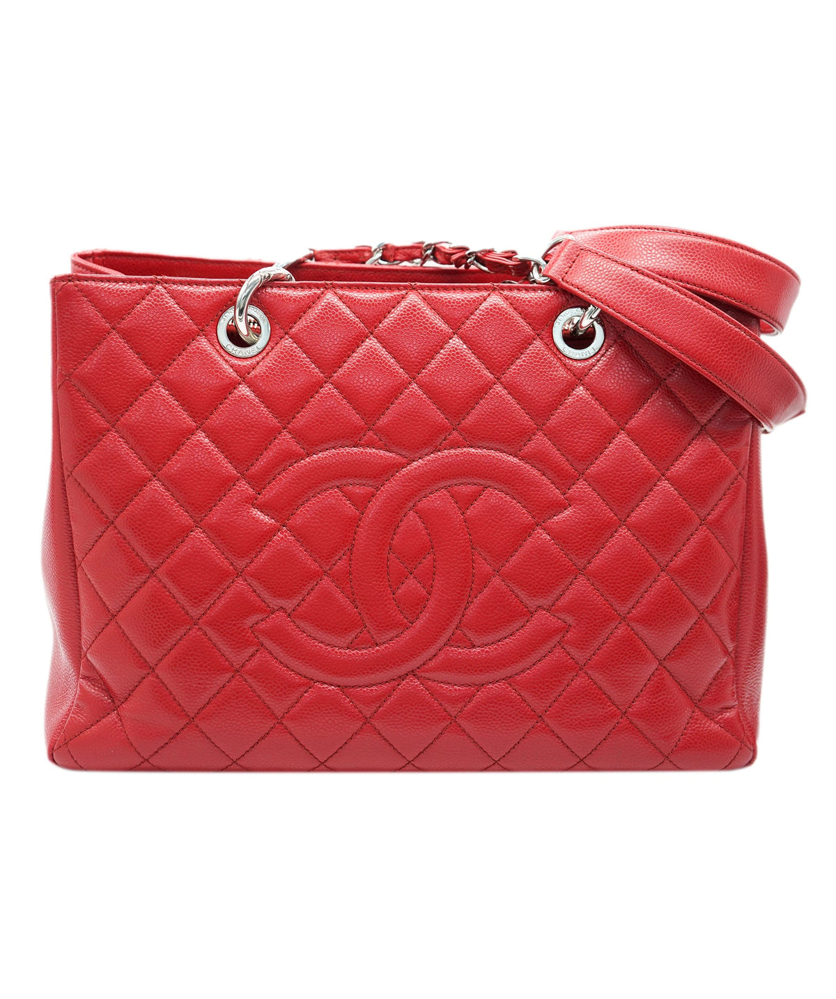 Chanel Red GST Caviar with GHW  ALC2179