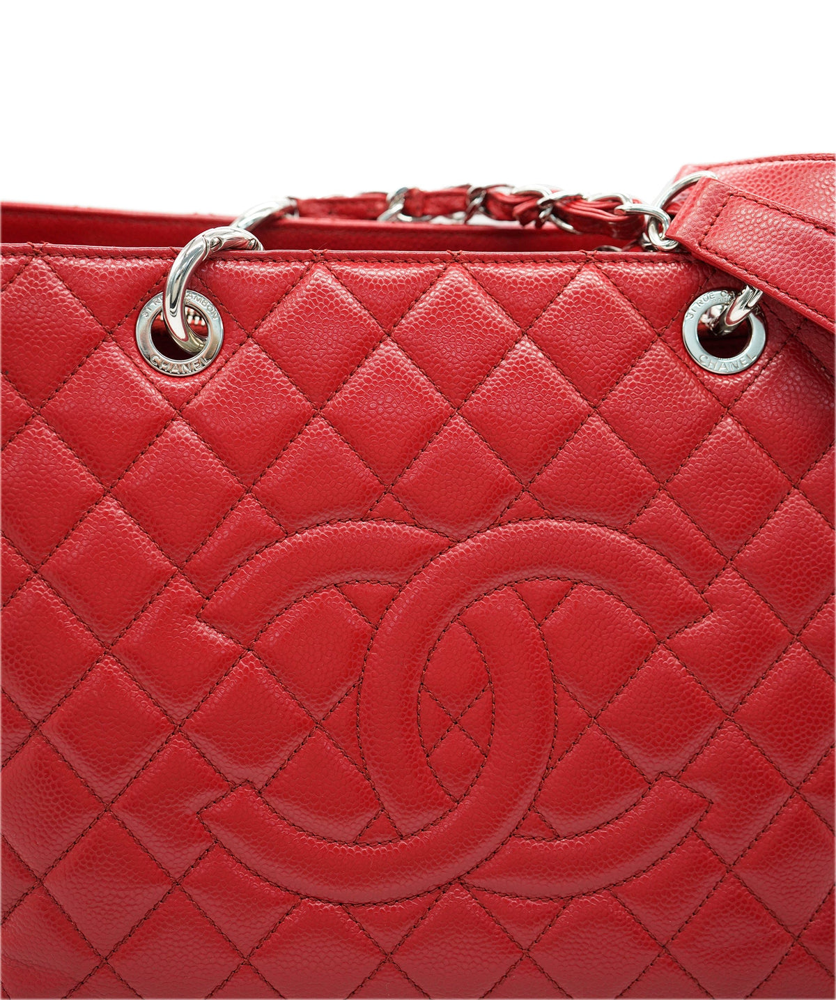 Chanel Red GST Caviar with GHW  ALC2179