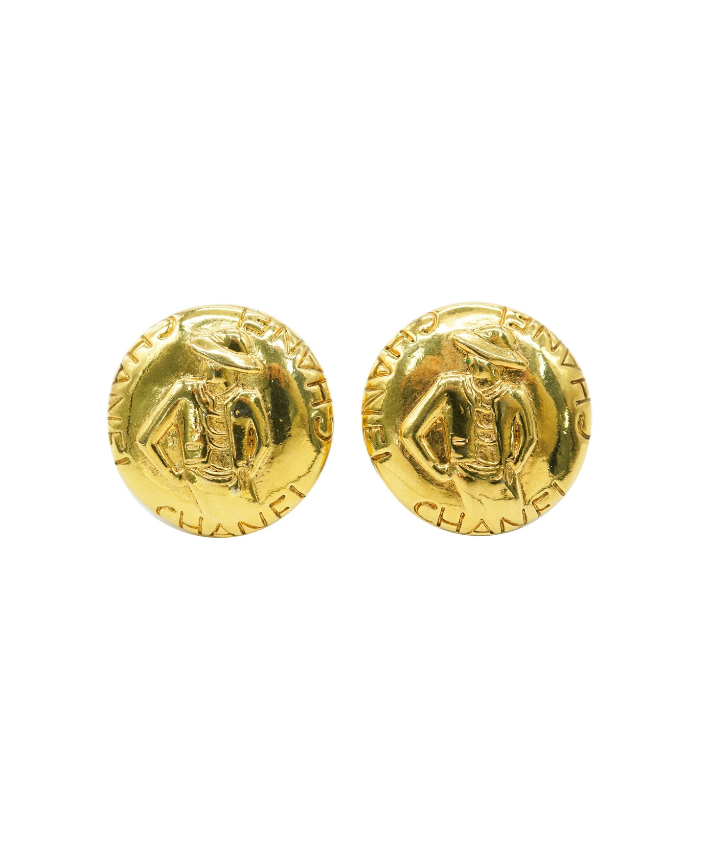 CHANEL EARRINGS MADEMOISELLE GOLD ACCESSORY 90271836	 DBXS3619