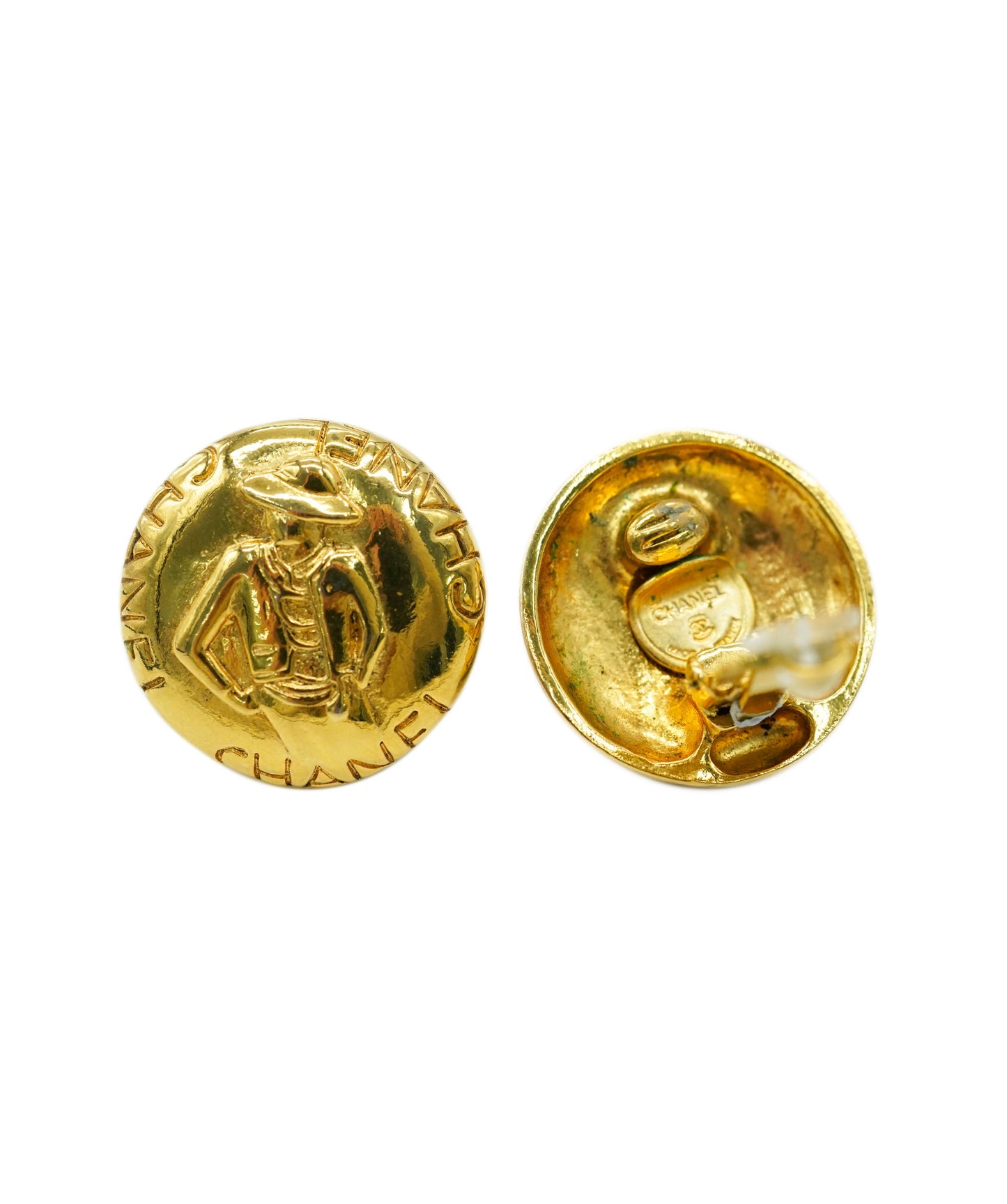 CHANEL EARRINGS MADEMOISELLE GOLD ACCESSORY 90271836	 DBXS3619