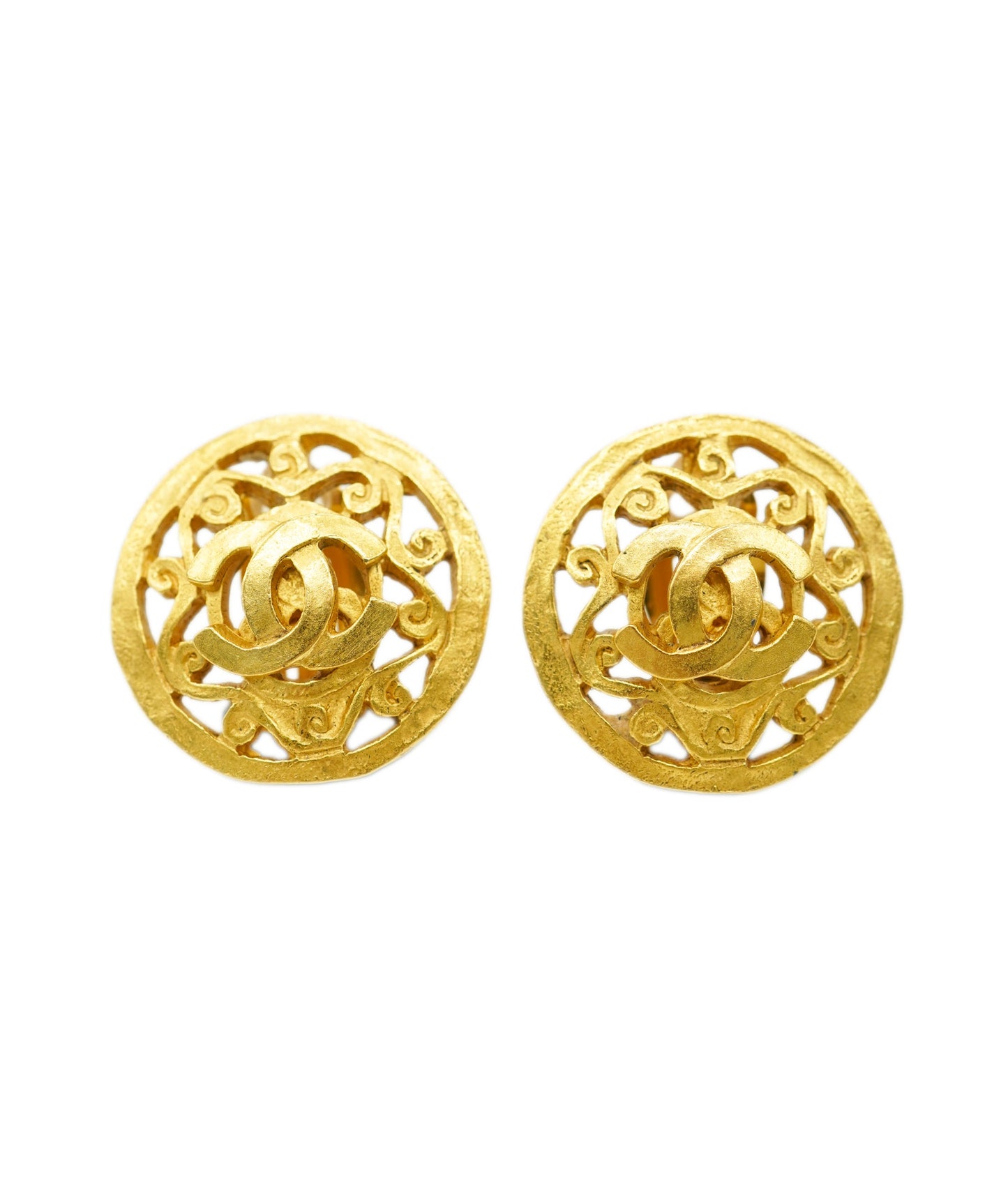 CHANEL EARRINGS ROUND COCOMARK GOLD ACCESSORY 90271861	 DBXS3621