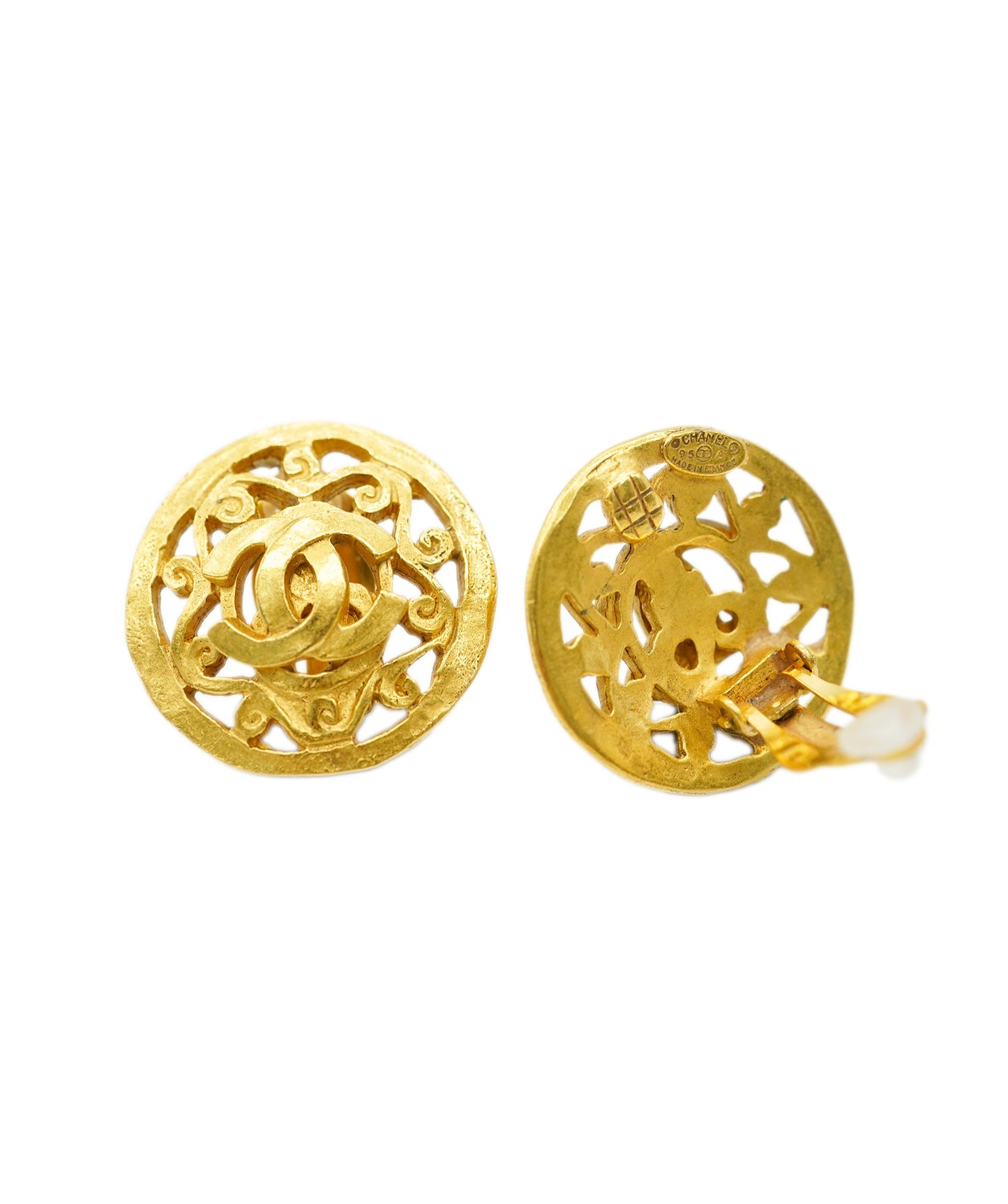 CHANEL EARRINGS ROUND COCOMARK GOLD ACCESSORY 90271861	 DBXS3621