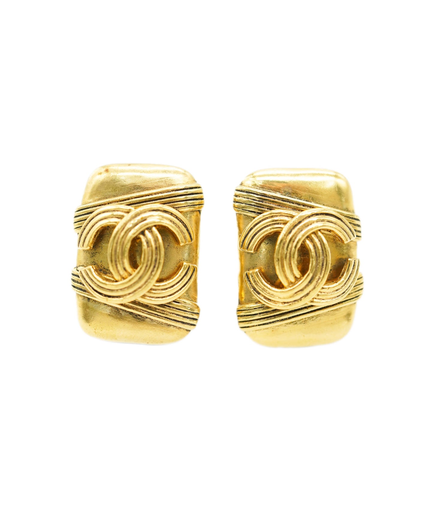 CHANEL EARRINGS SQUARE GOLD ACCESSORY 90271776	DBXS3625