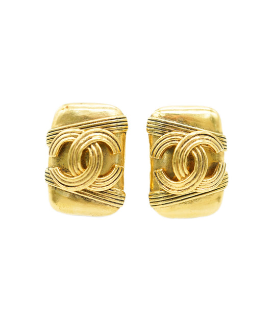 CHANEL EARRINGS SQUARE GOLD ACCESSORY 90271776	DBXS3625