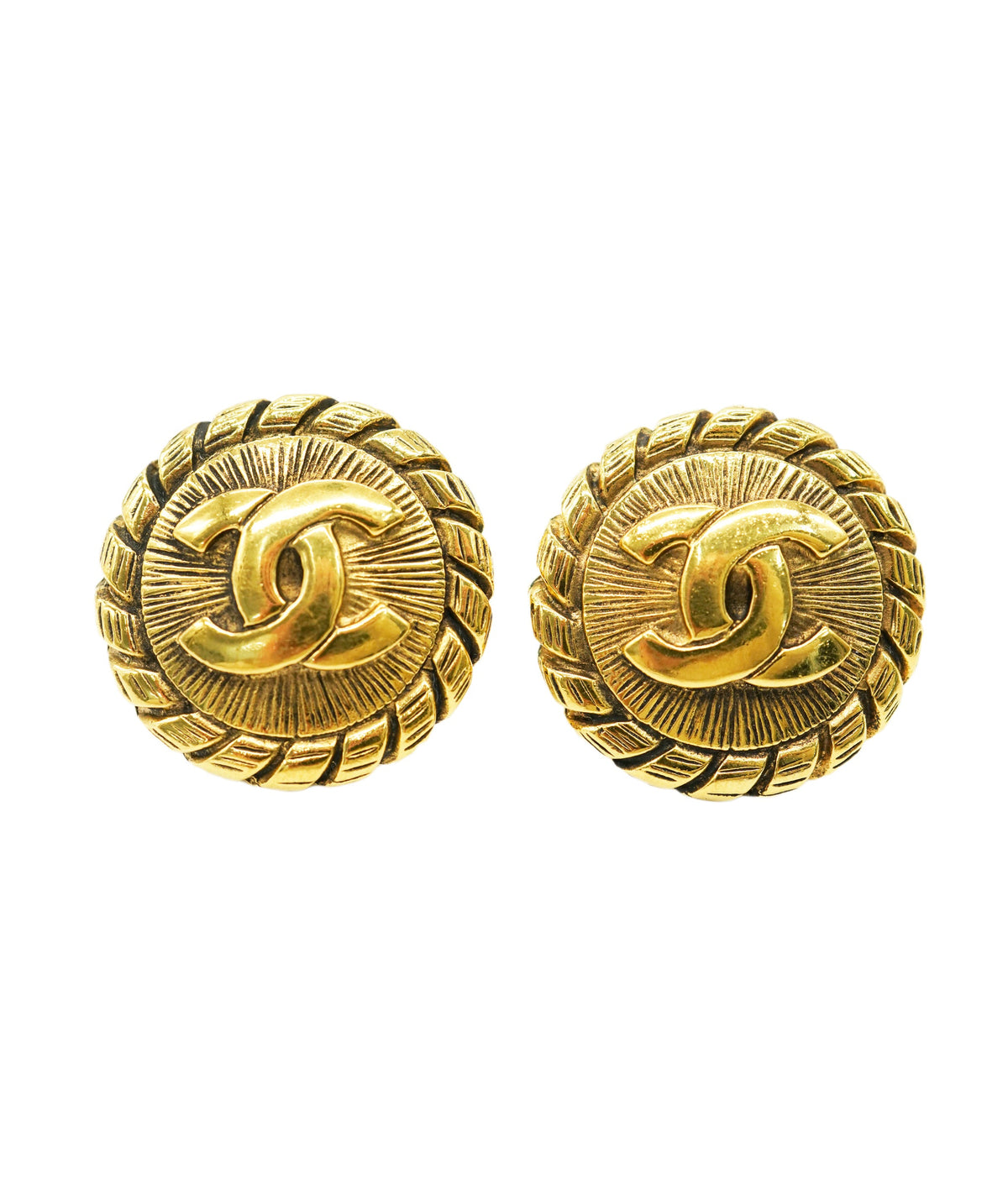 CHANEL VINTAGE EARRINGS ROUND COCOMARK ACCESSORY 90269249 DBXS3603