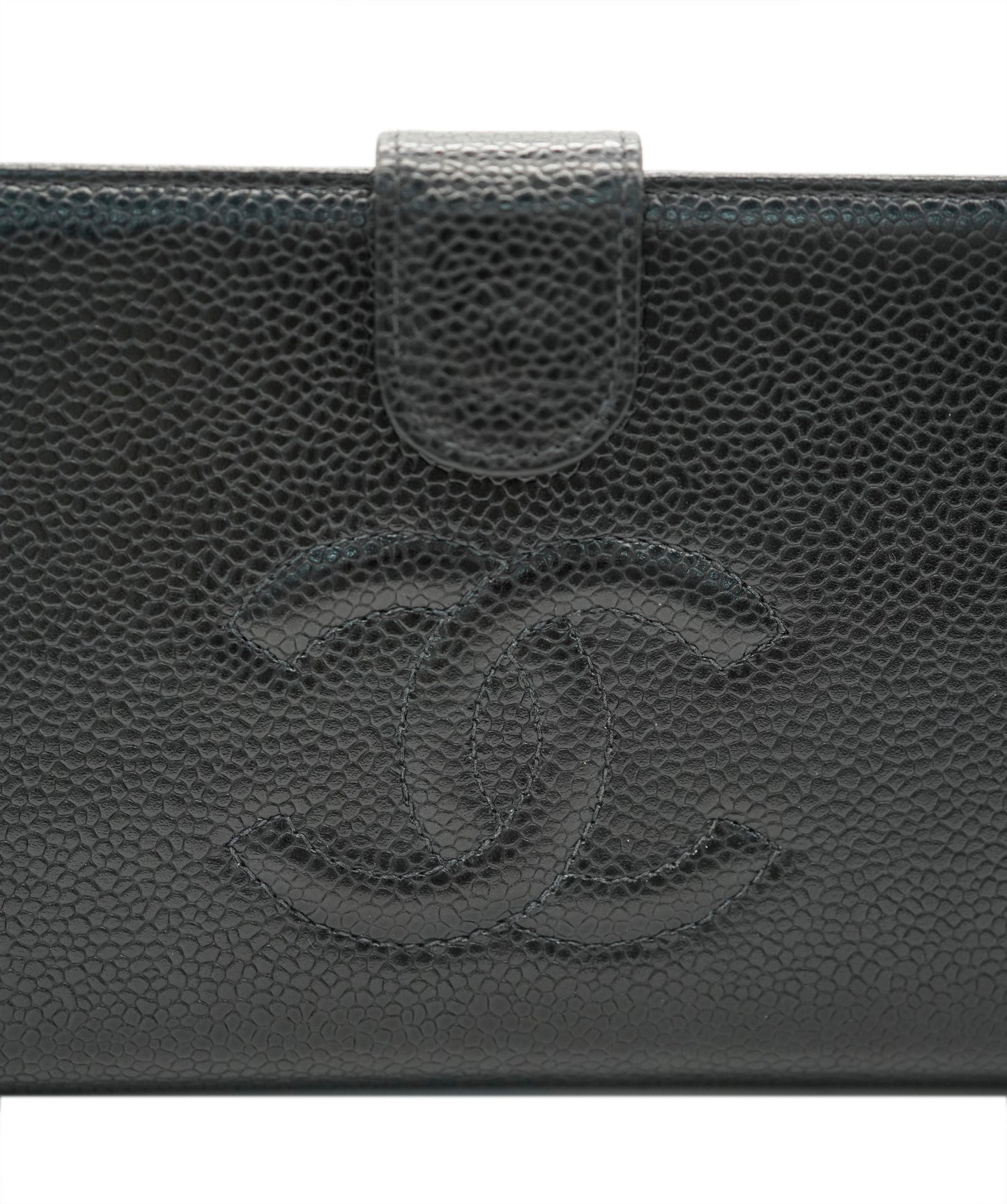 CHANEL Long Wallet Black Caviar skin DBXS3577