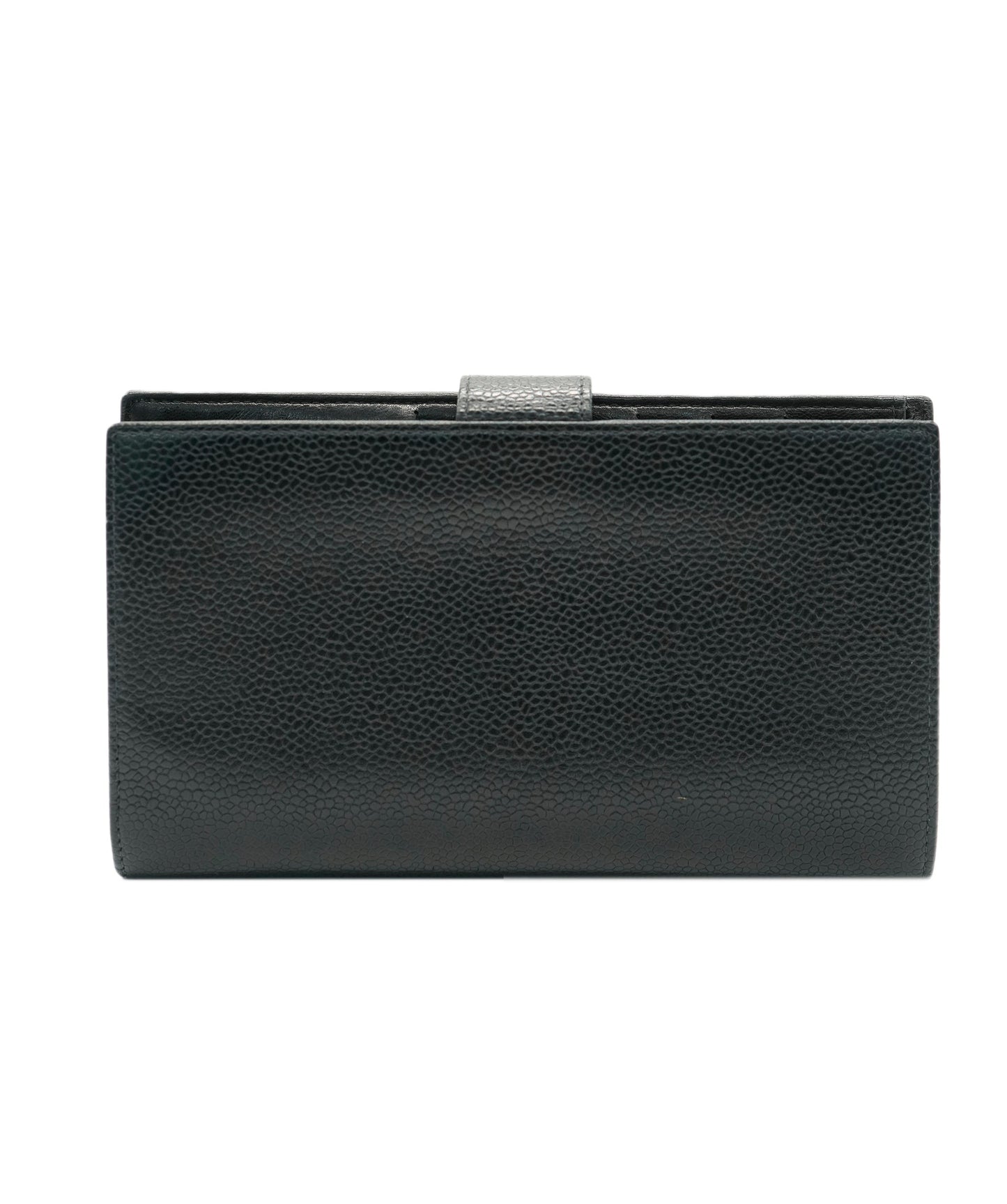 CHANEL Long Wallet Black Caviar skin DBXS3577