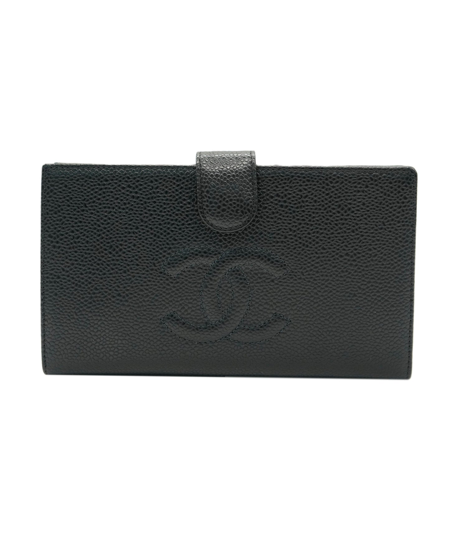 CHANEL Long Wallet Black Caviar skin DBXS3576
