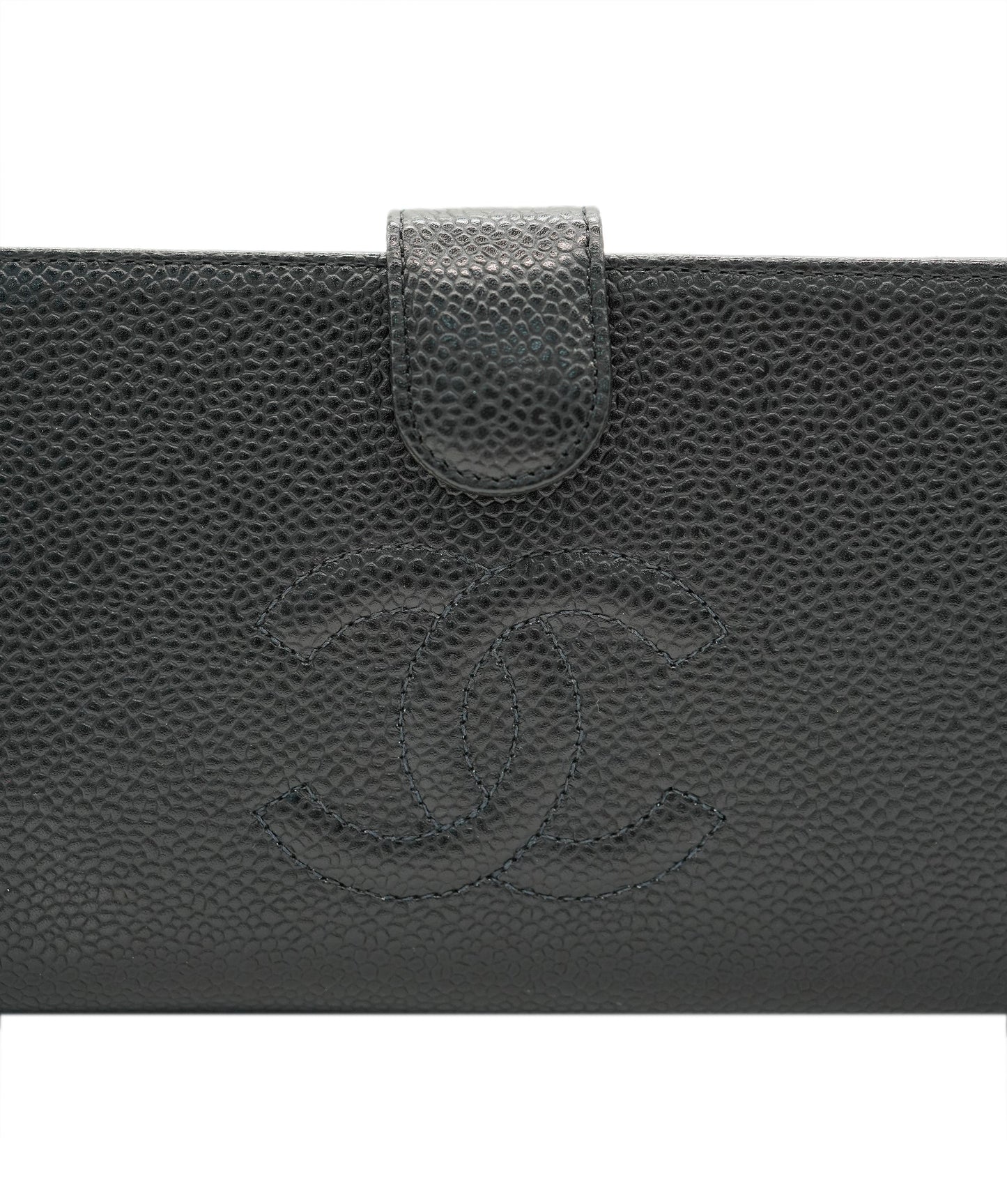 CHANEL Long Wallet Black Caviar skin DBXS3576