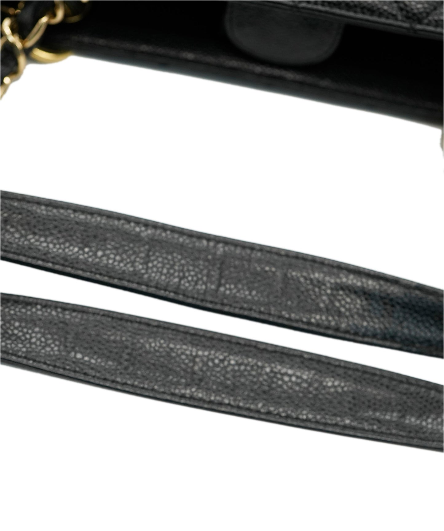 CHANEL VINTAGE PST CHAIN SHOULDER BAG BLACK CAVIAR SKIN 90269945 DBXS3591