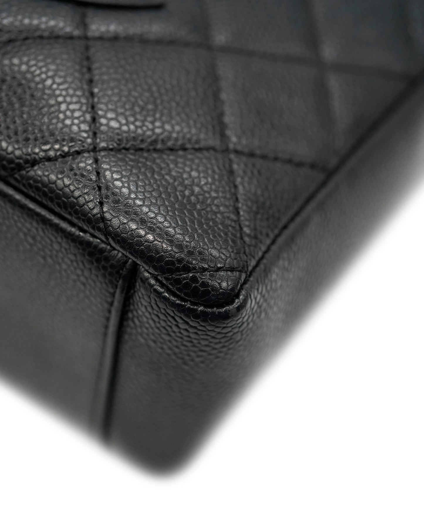CHANEL VINTAGE PST CHAIN SHOULDER BAG BLACK CAVIAR SKIN 90269945 DBXS3591