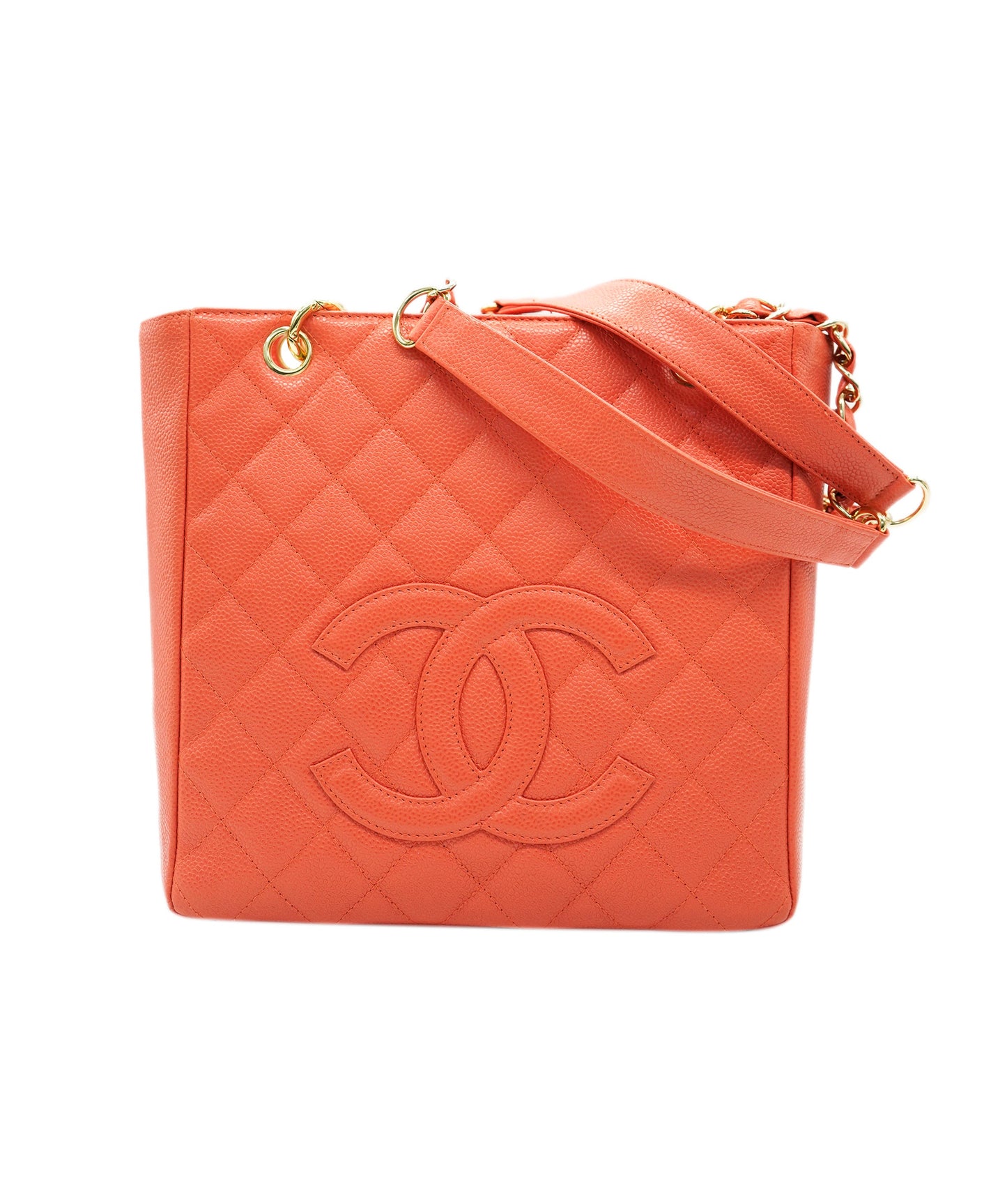 CHANEL VINTAGE PST CHAIN TOTE BAG PINK CAVIAR SKIN 90268195 DBXS3592
