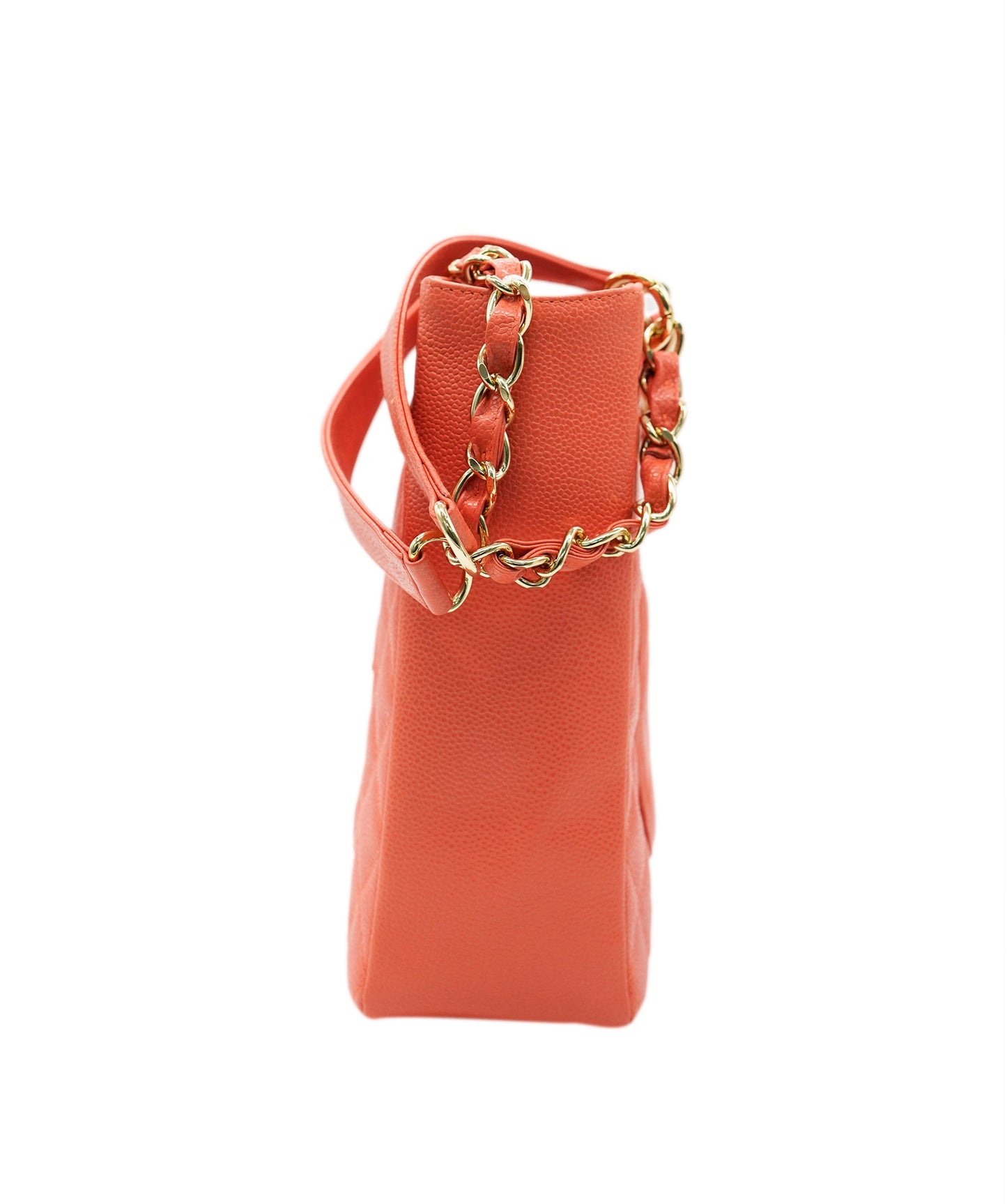 CHANEL VINTAGE PST CHAIN TOTE BAG PINK CAVIAR SKIN 90268195 DBXS3592